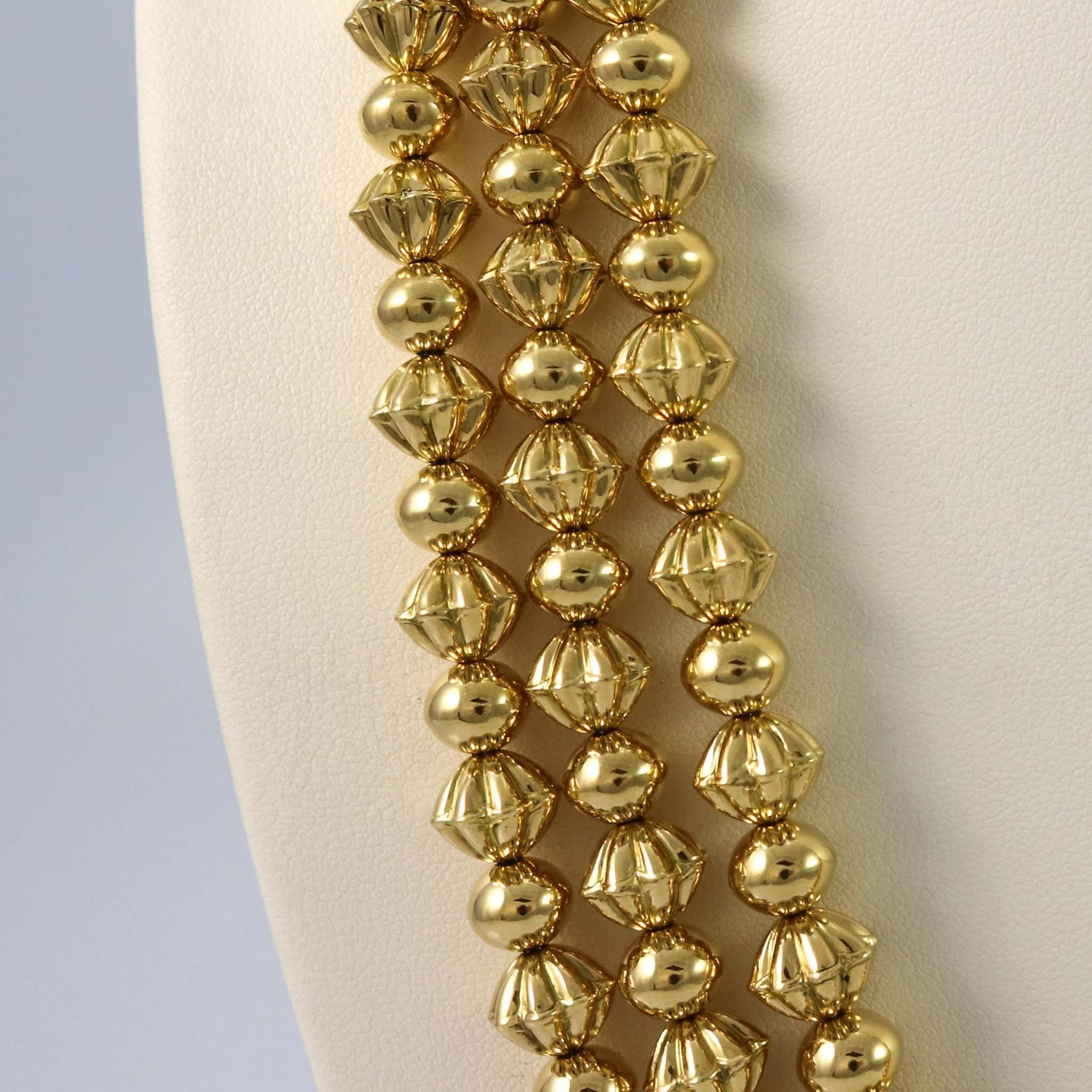 Award-Winning 18k Gold Bead Necklace - Image 6