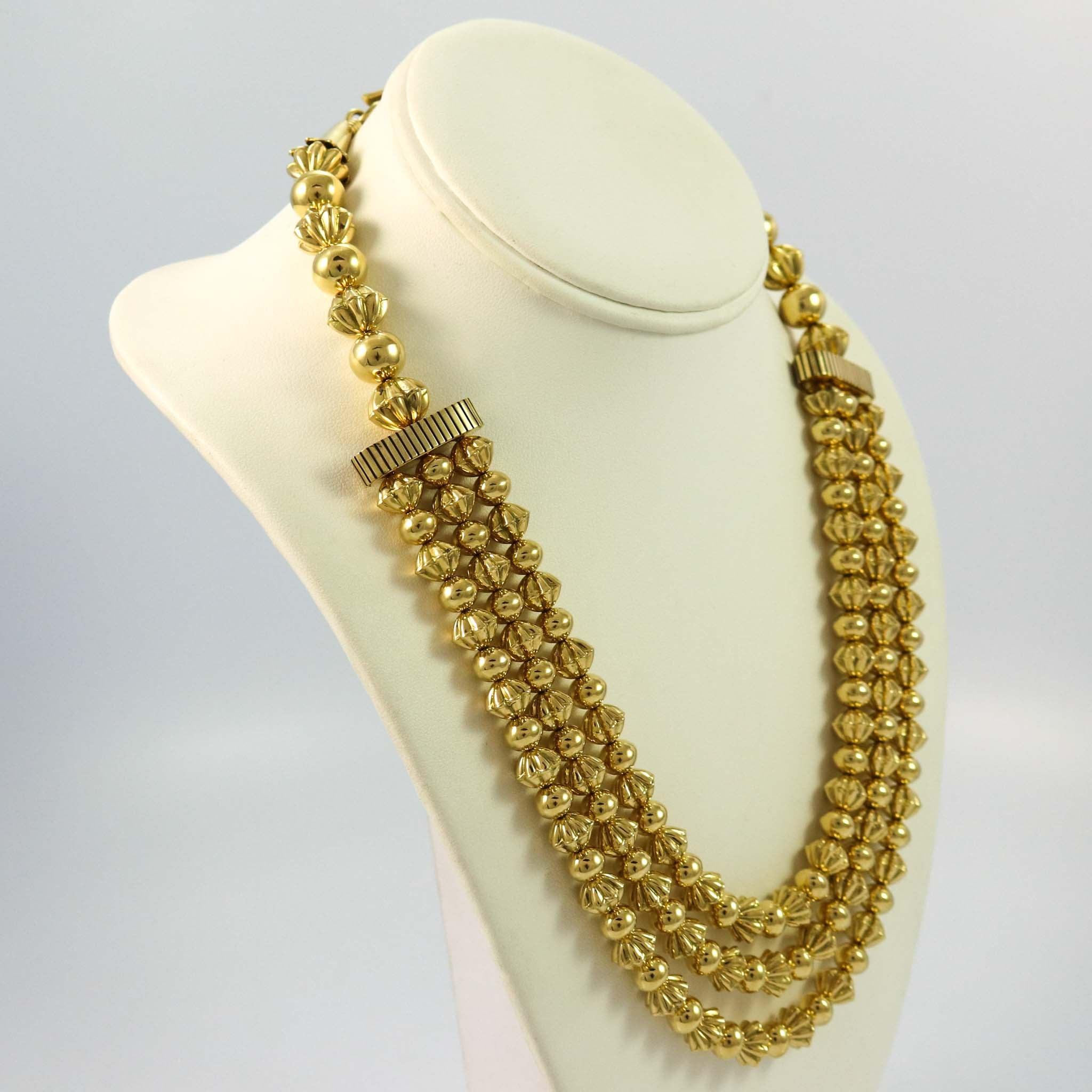 Award-Winning 18k Gold Bead Necklace - Image 8