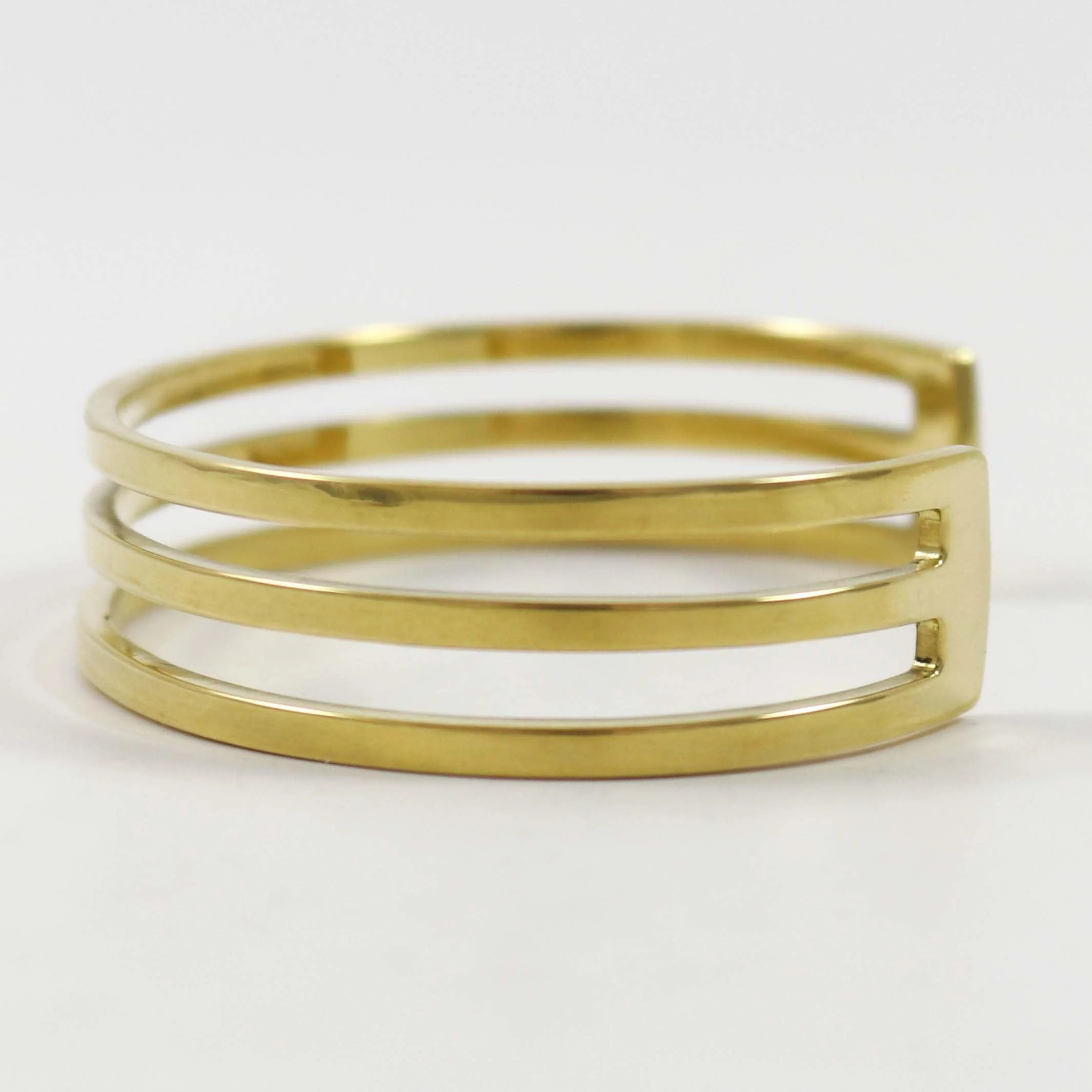 18k Gold Strata Triple Cuff - Image 4