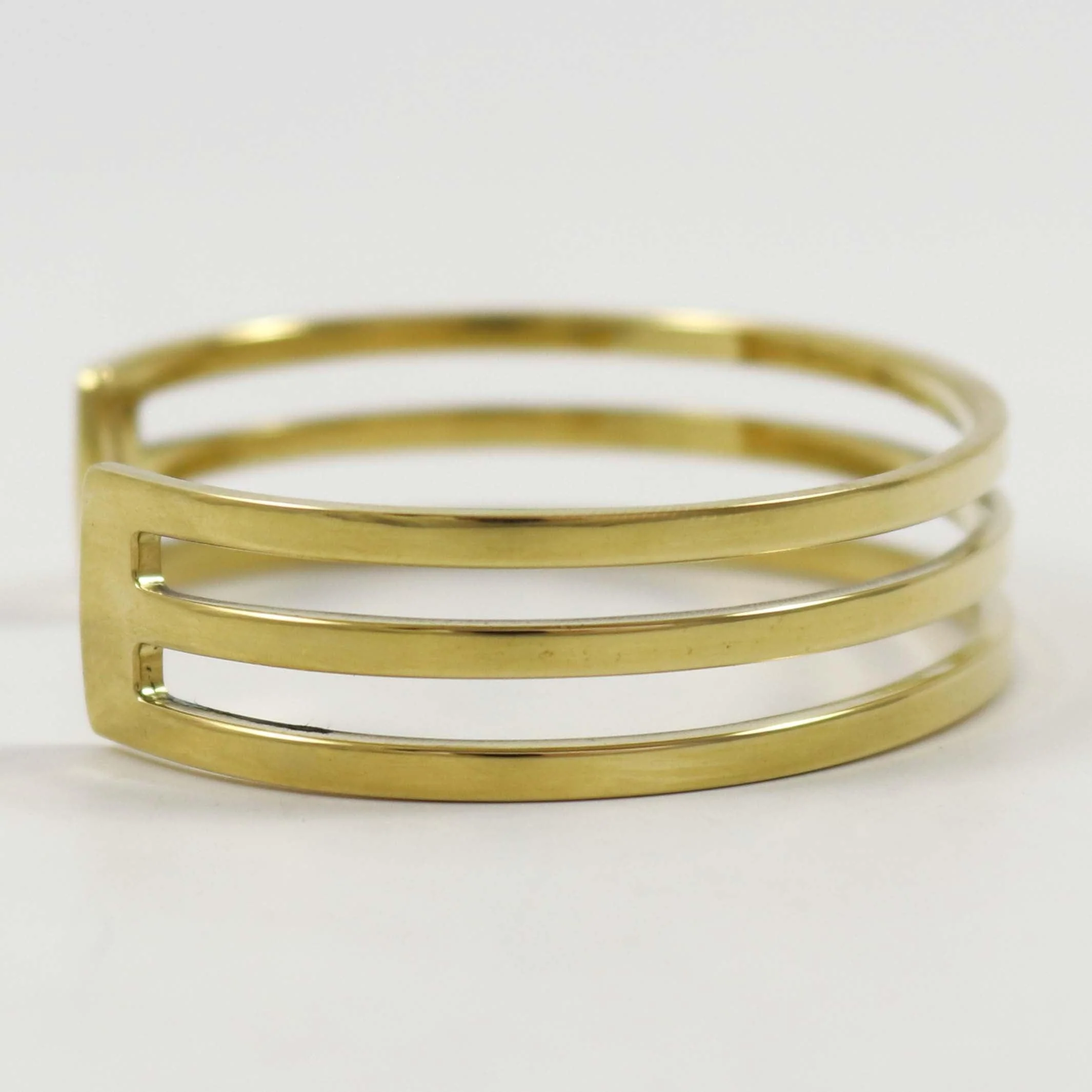 18k Gold Strata Triple Cuff - Image 5