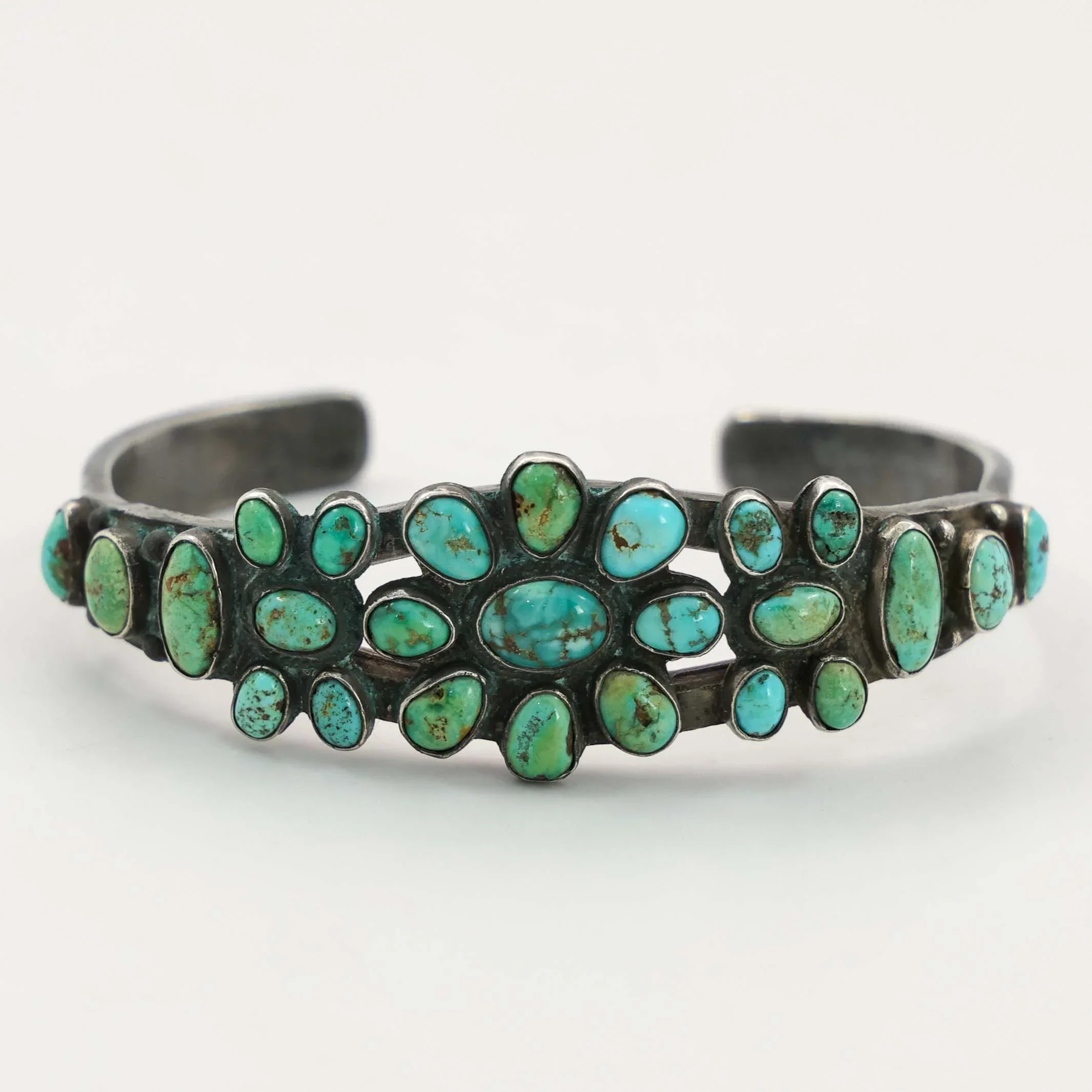 1930s Turquoise Cluster Cuff