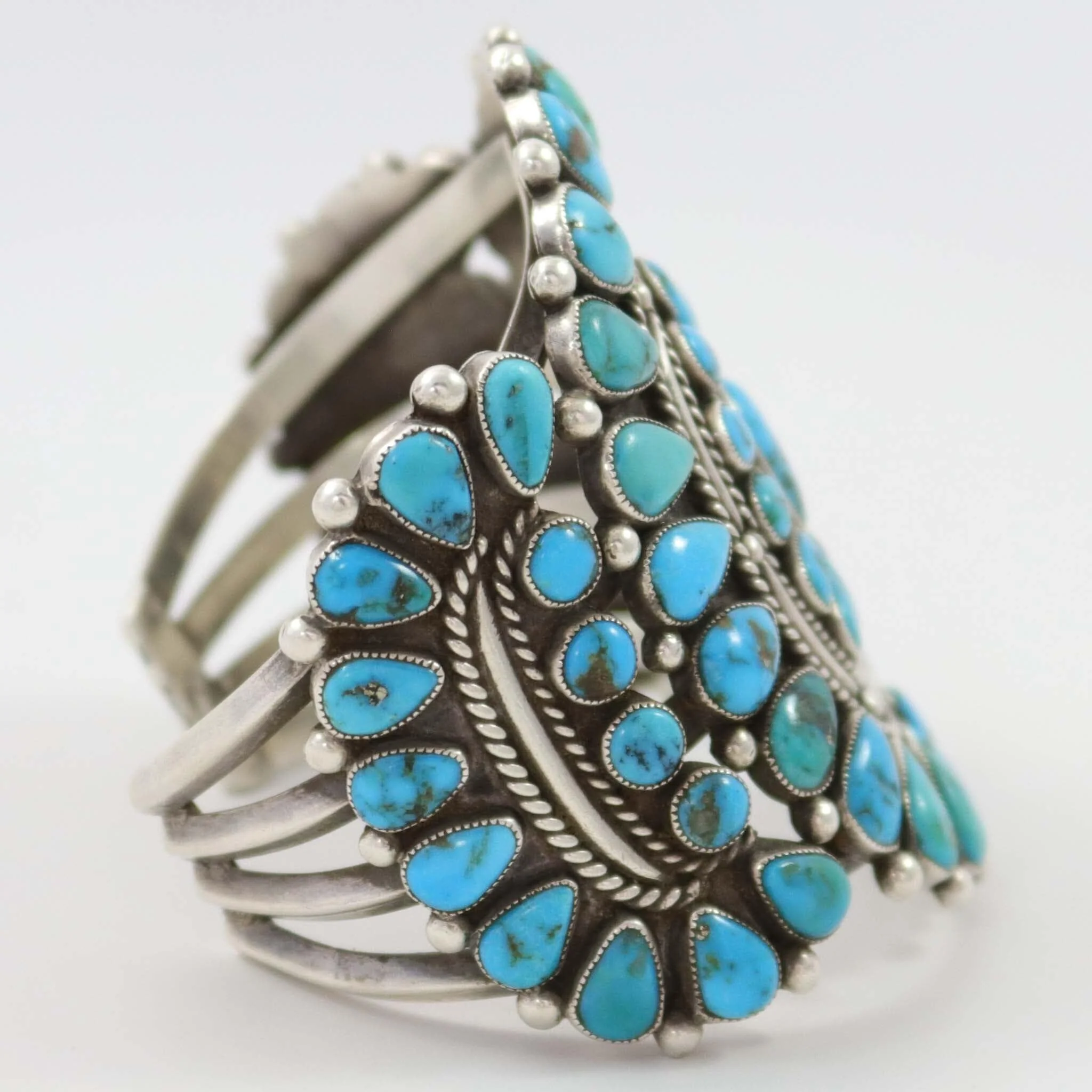 1930s Turquoise Cuff - Image 4