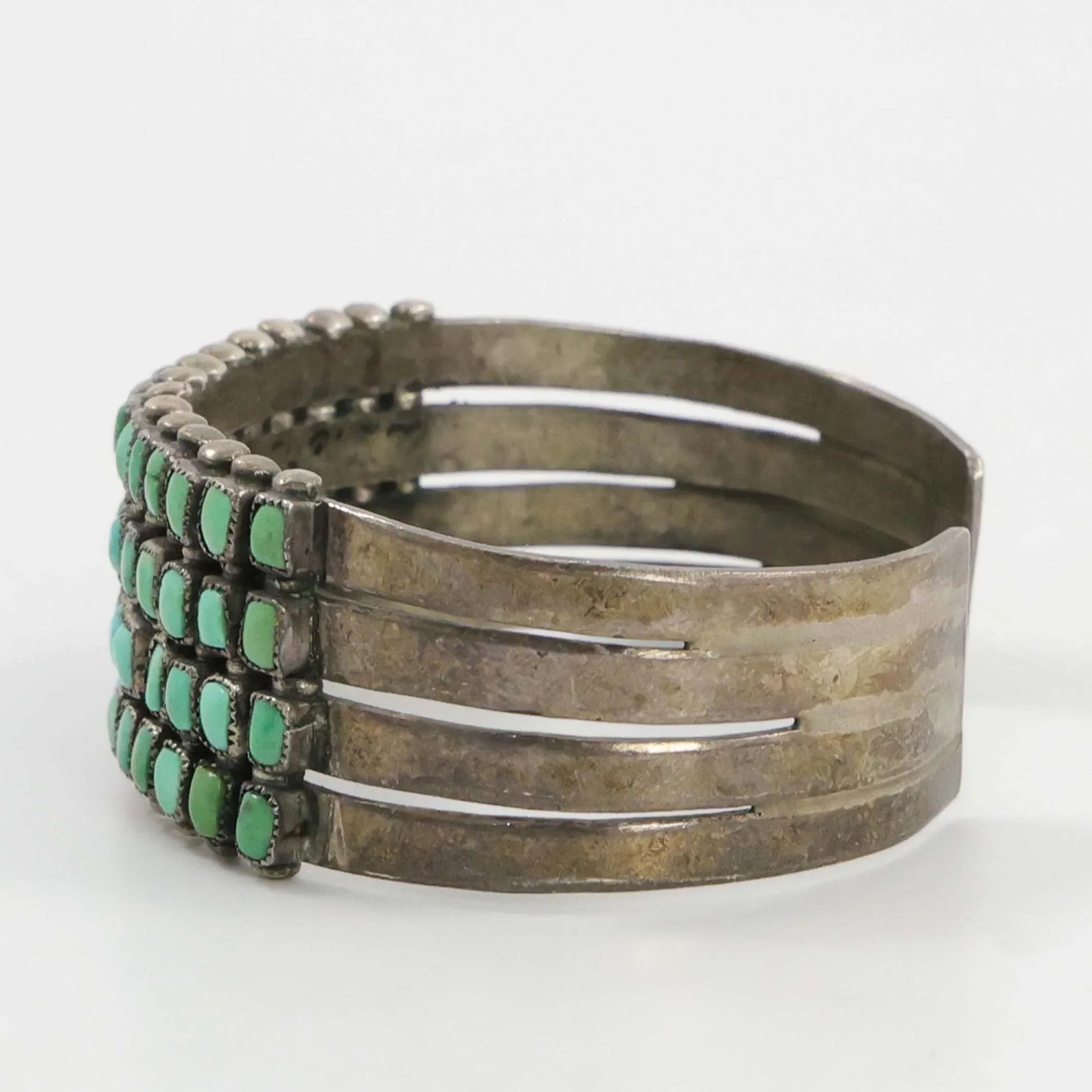 1930s Turquoise Row Bracelet - Image 4