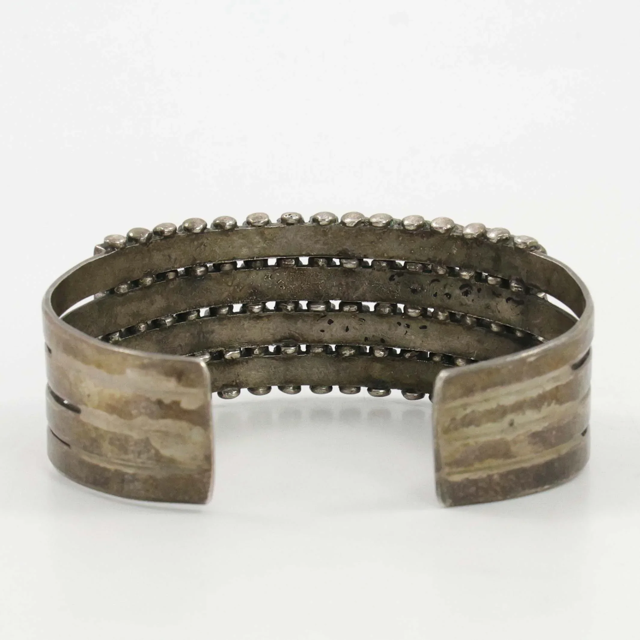 1930s Turquoise Row Bracelet - Image 6