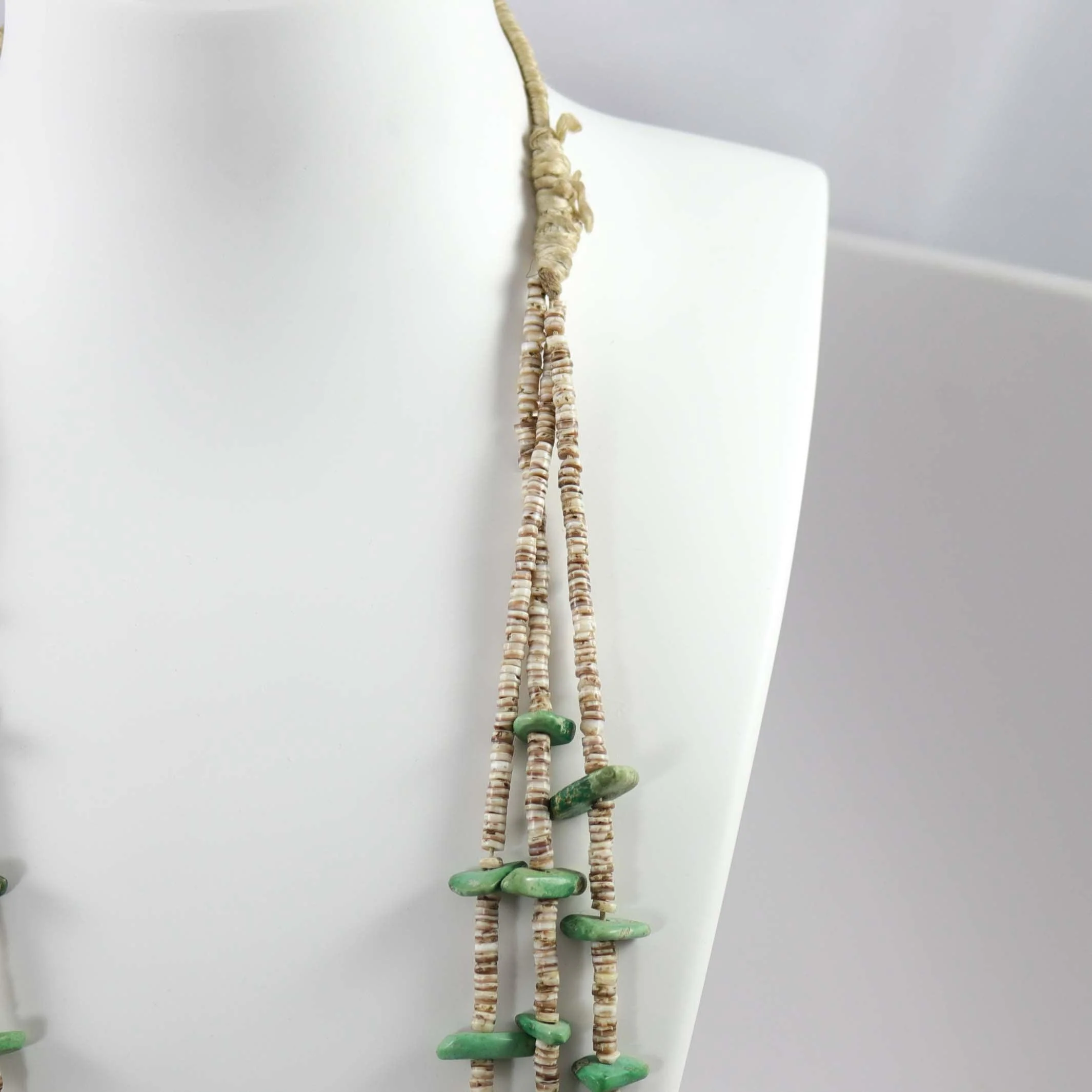 1930s Turquoise Tab Necklace - Image 4