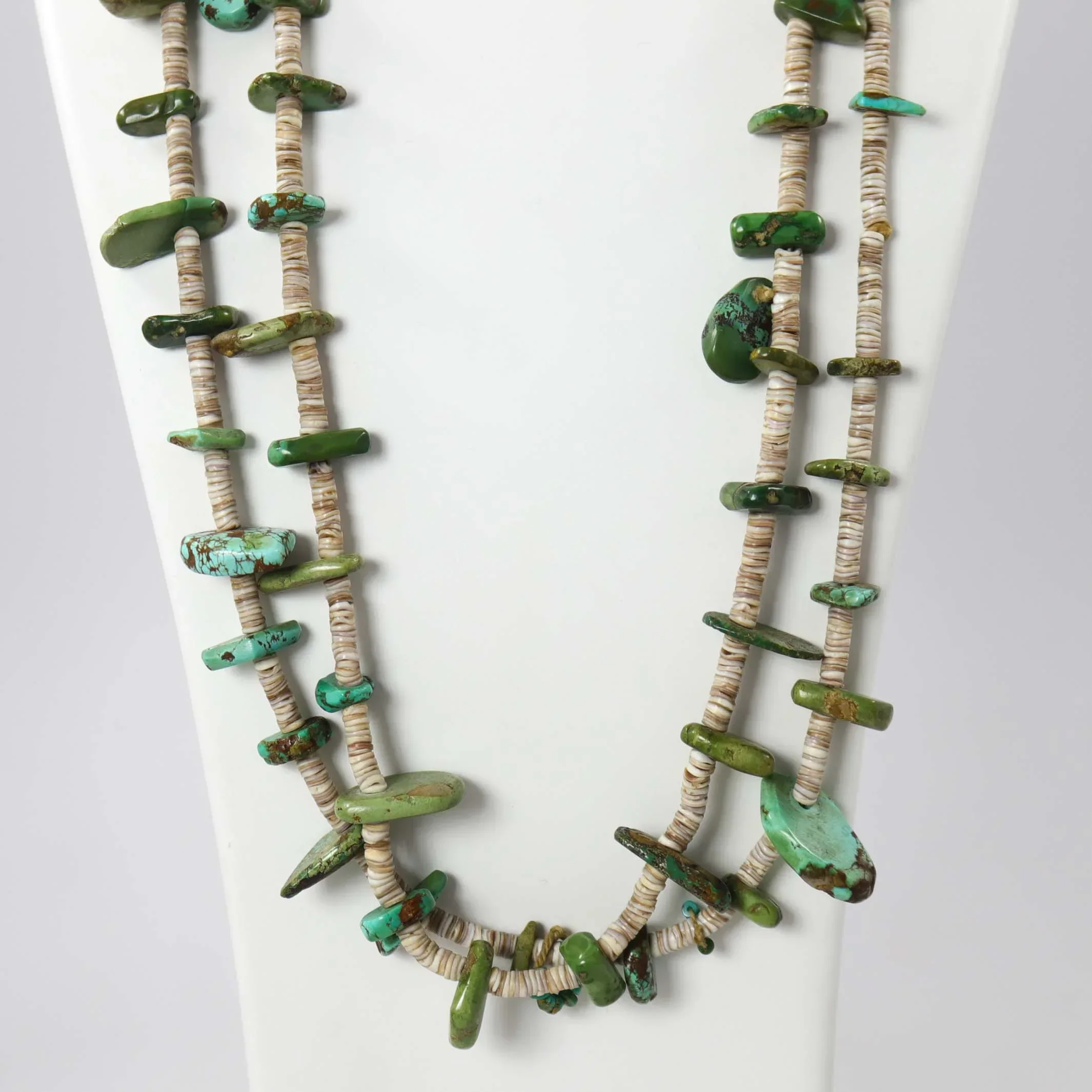 1930s Turquoise Tab Necklace - Image 2