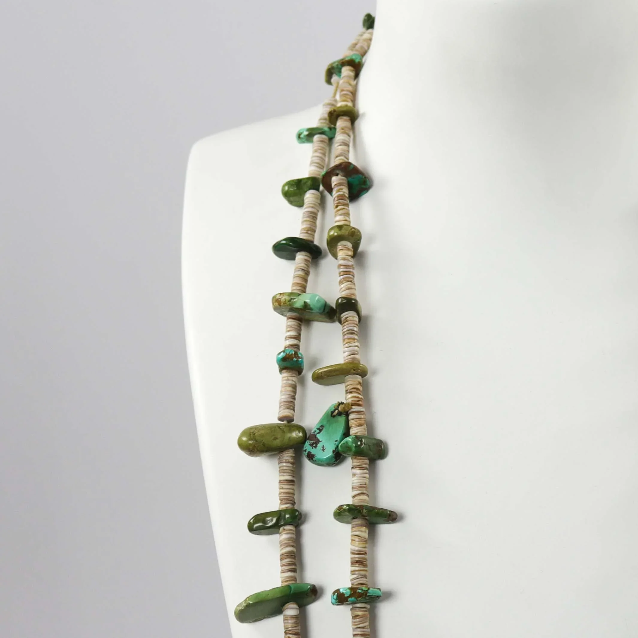 1930s Turquoise Tab Necklace - Image 3