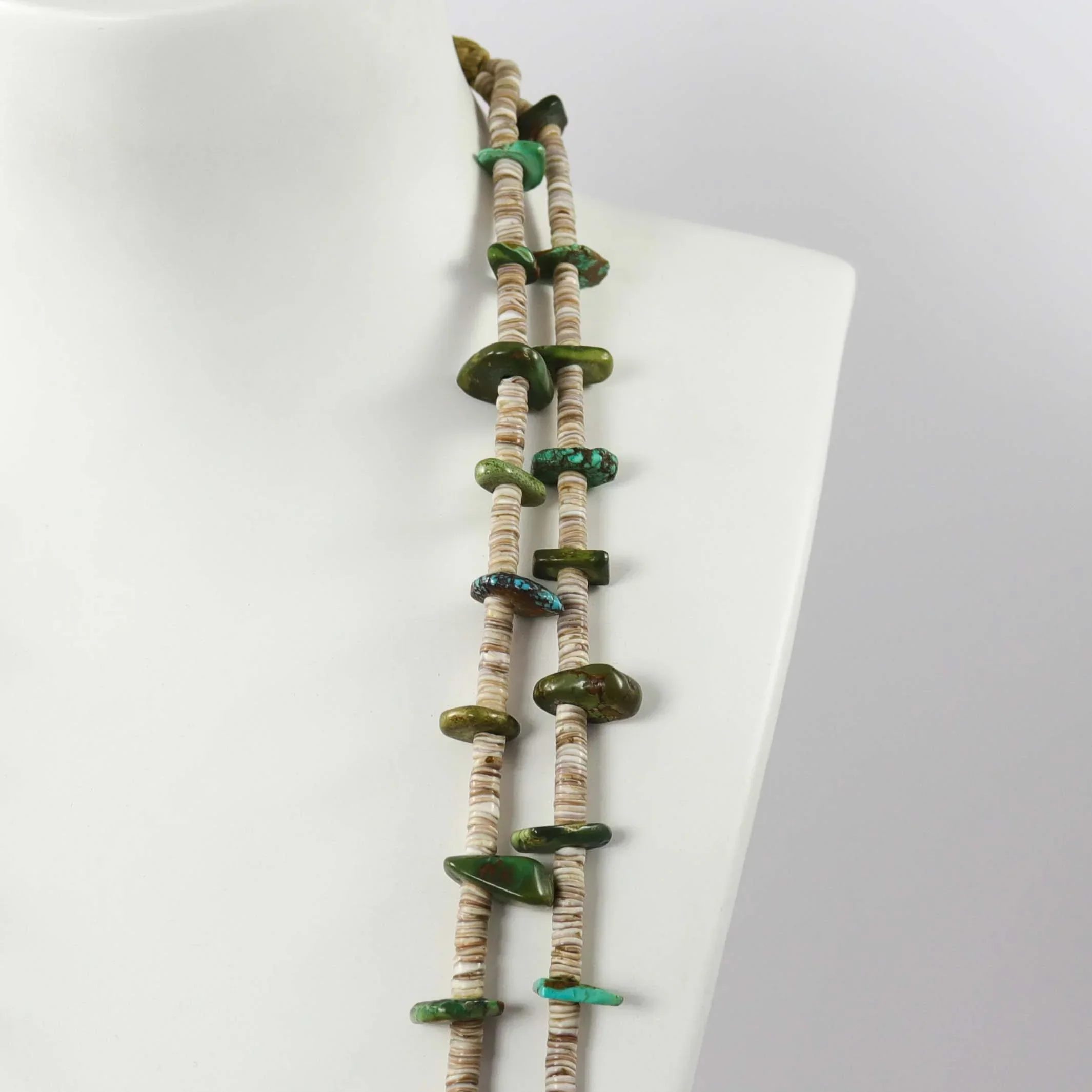 1930s Turquoise Tab Necklace - Image 4