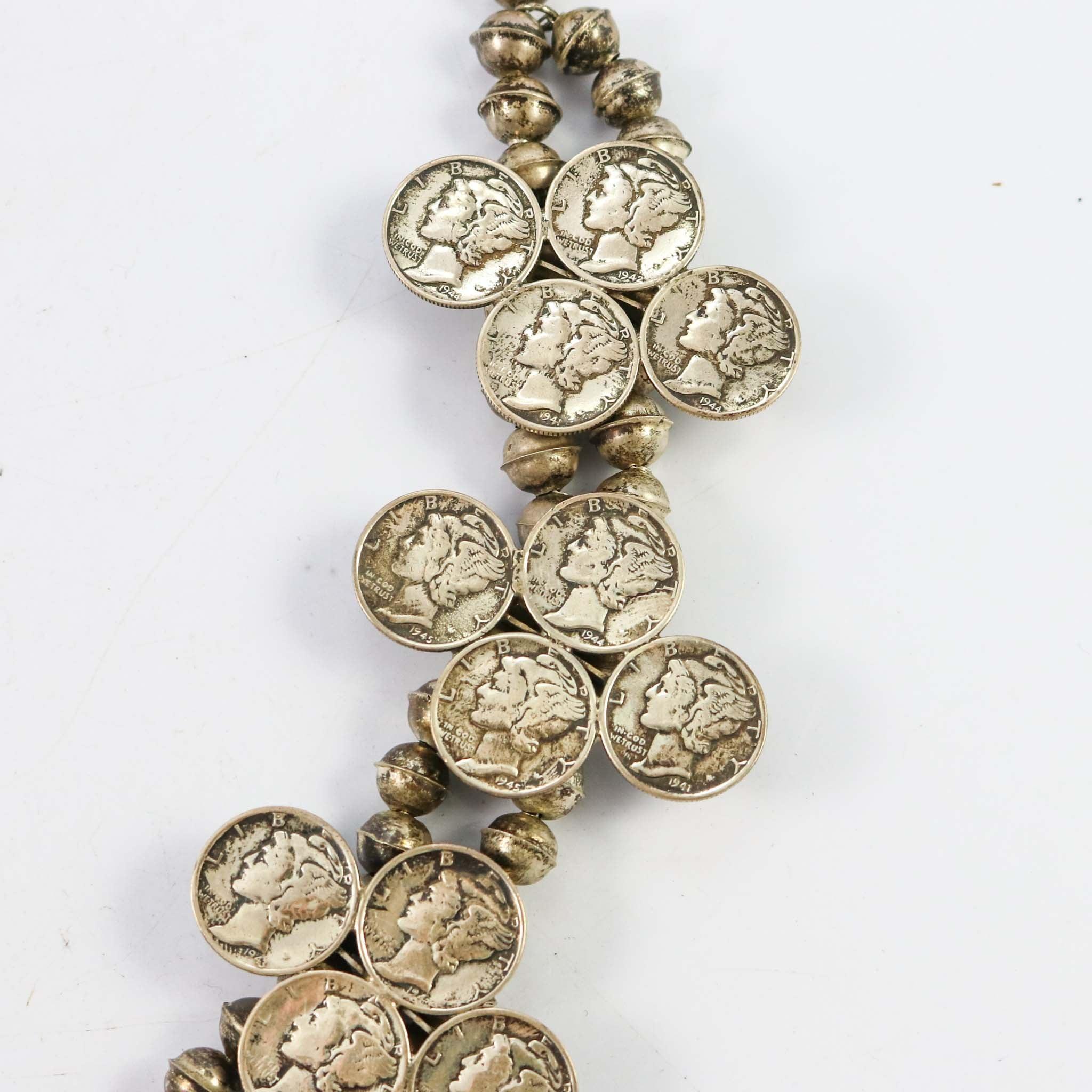 1940s Mercury Dime Squash Blossom - Image 3