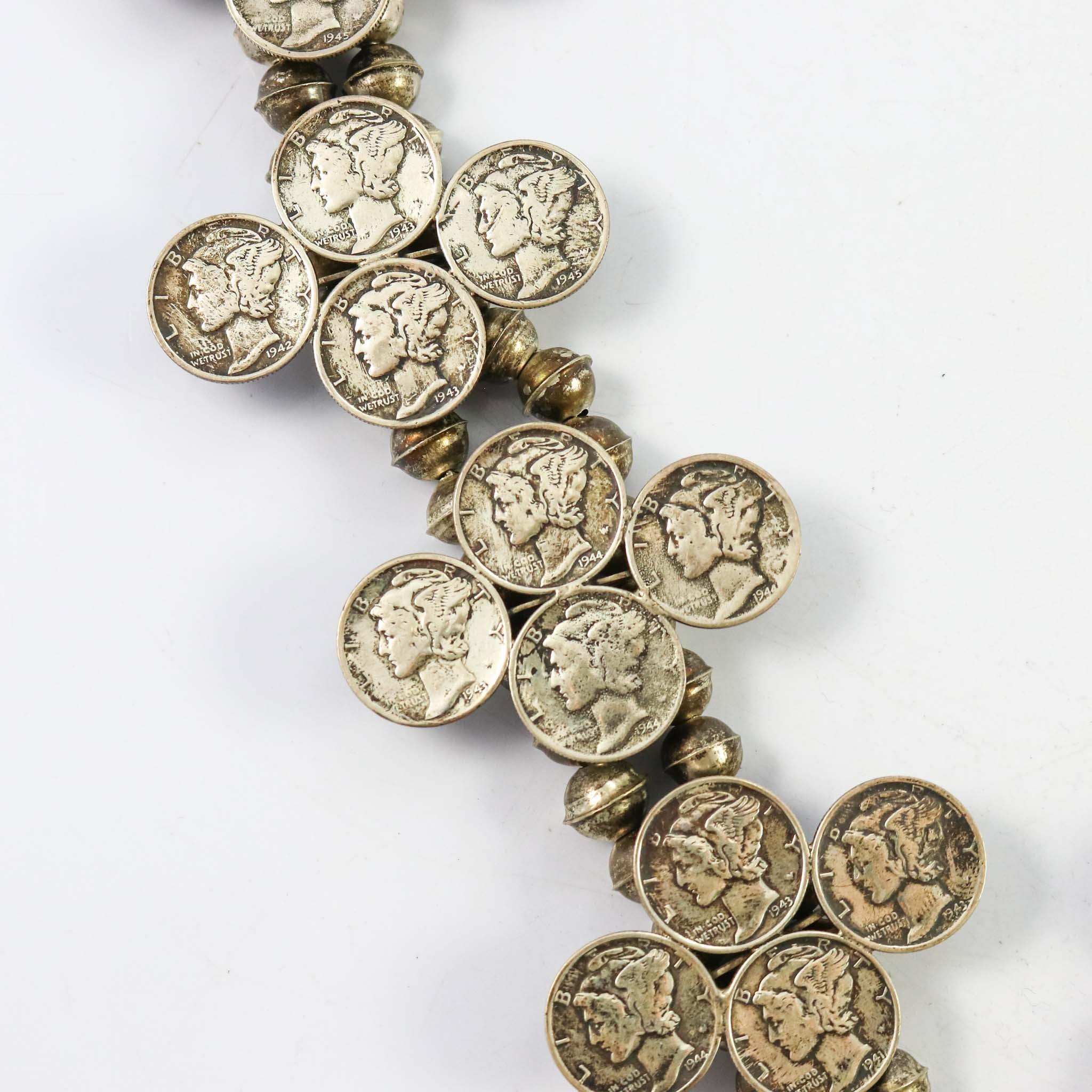 1940s Mercury Dime Squash Blossom - Image 4