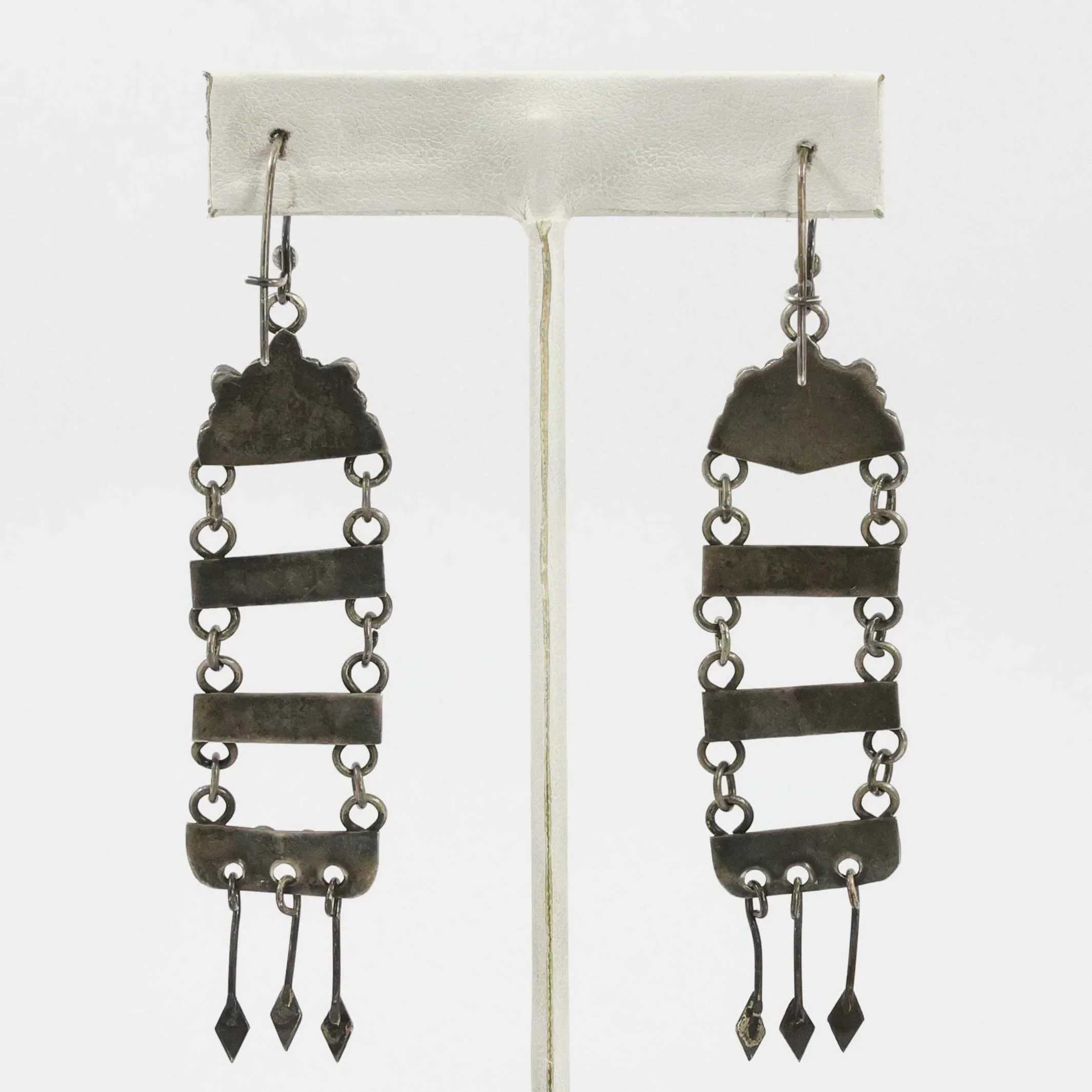 1940s Turquoise Chandelier Earrings - Image 2
