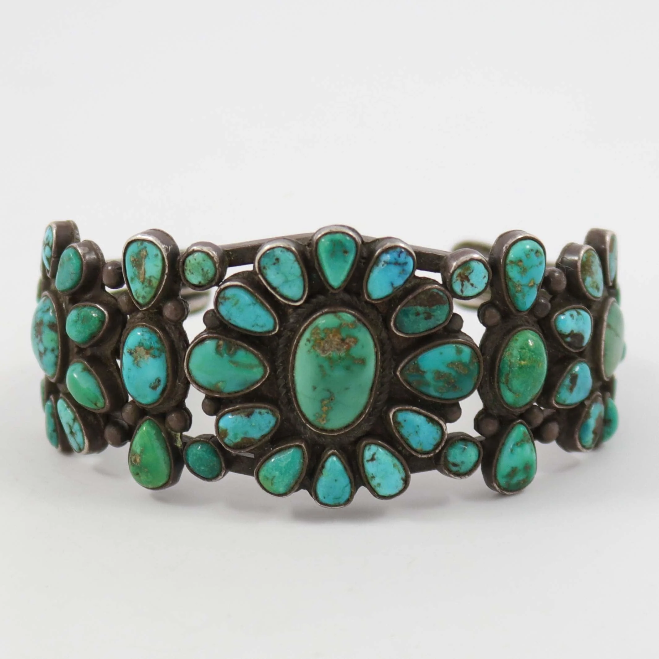 1940s Turquoise Cluster Cuff