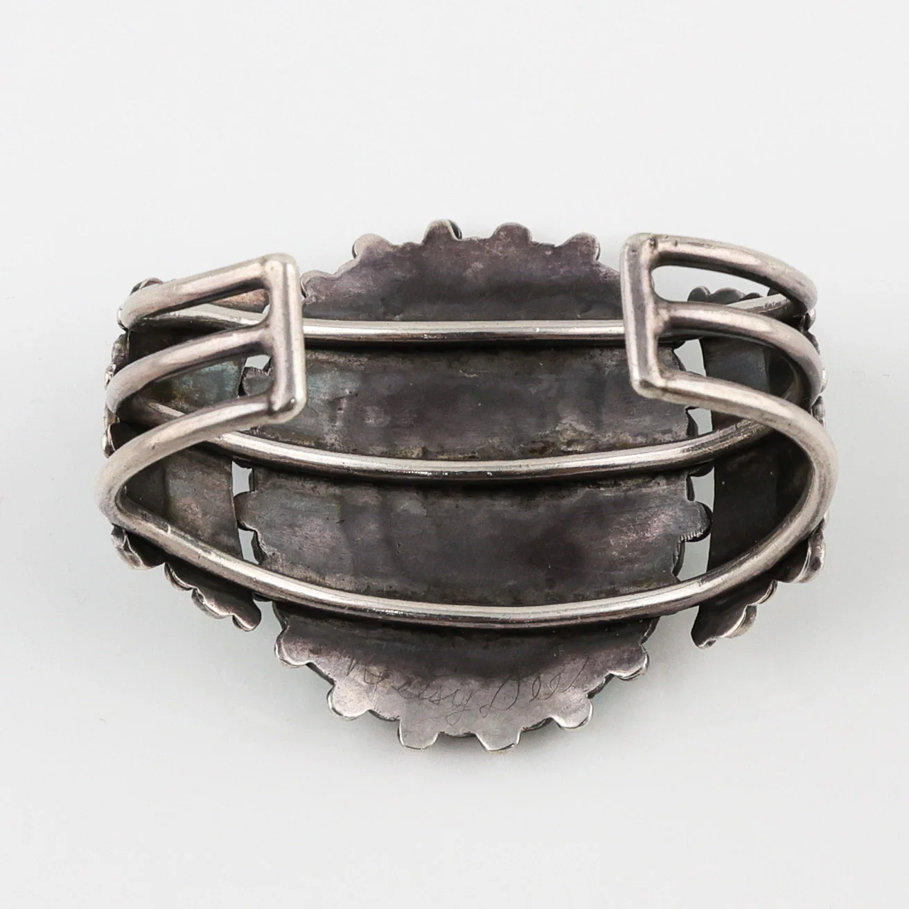 1940s Turquoise Cluster Cuff - Image 4