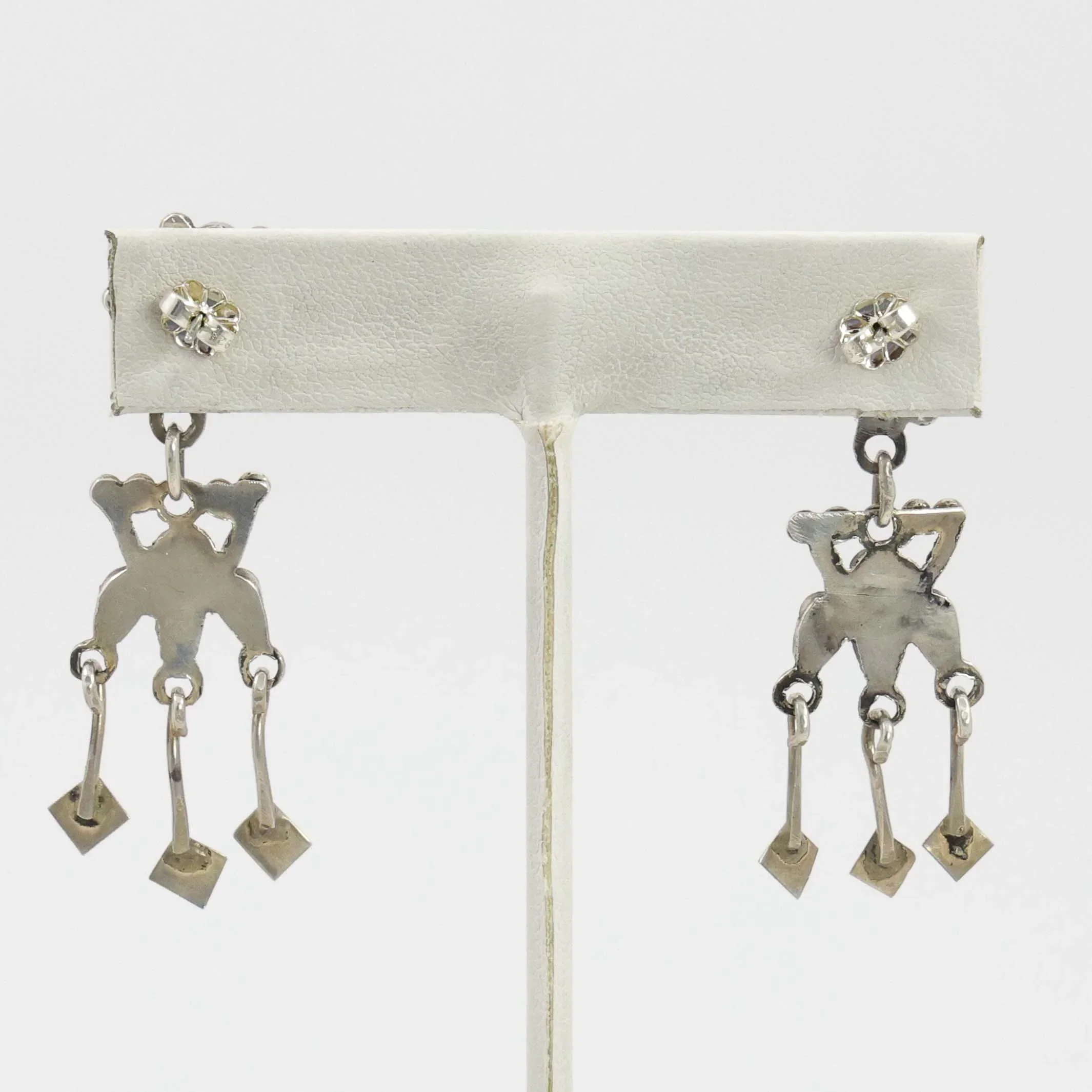 1940s Turquoise Cluster Earrings - Image 2
