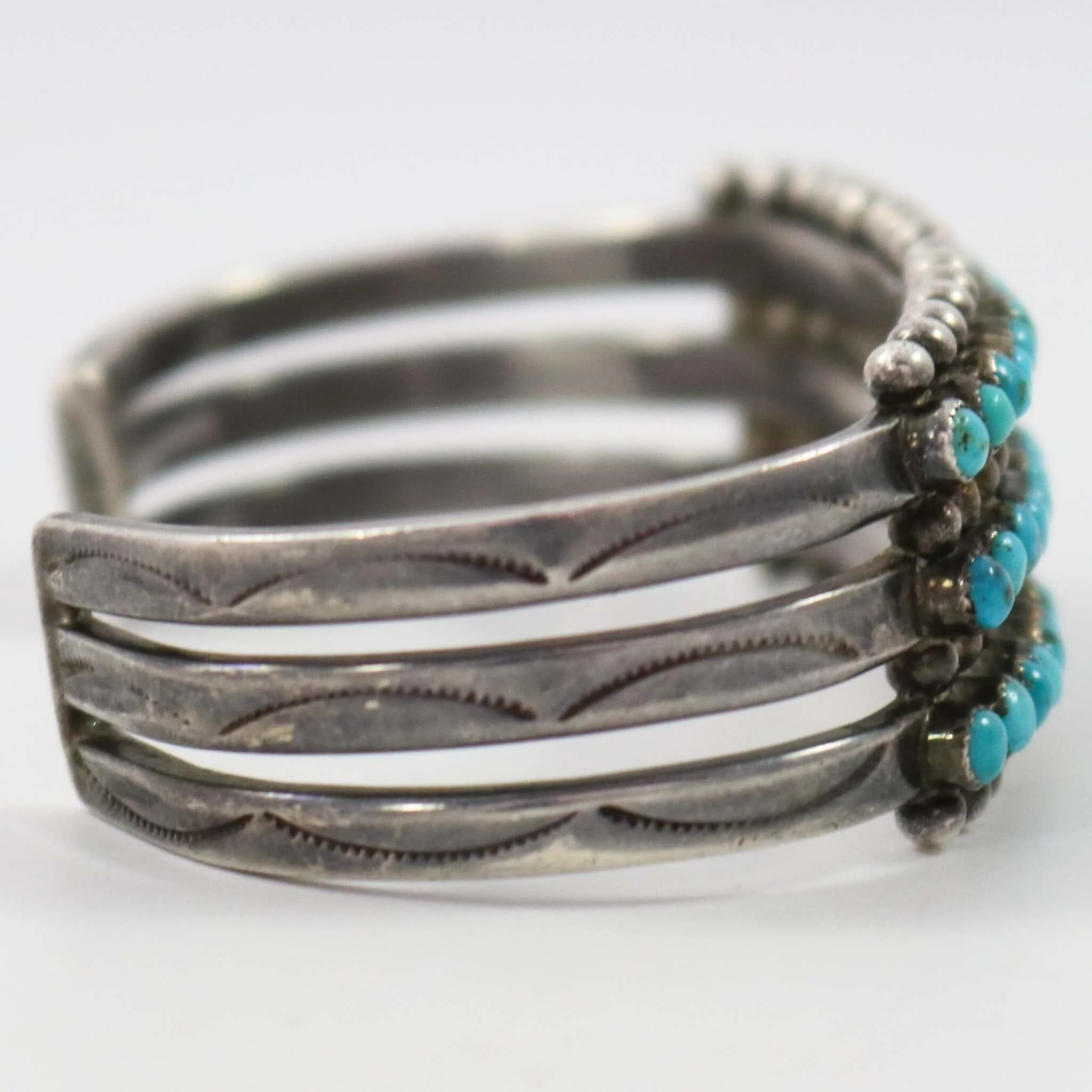 1940s Turquoise Row Bracelet - Image 3