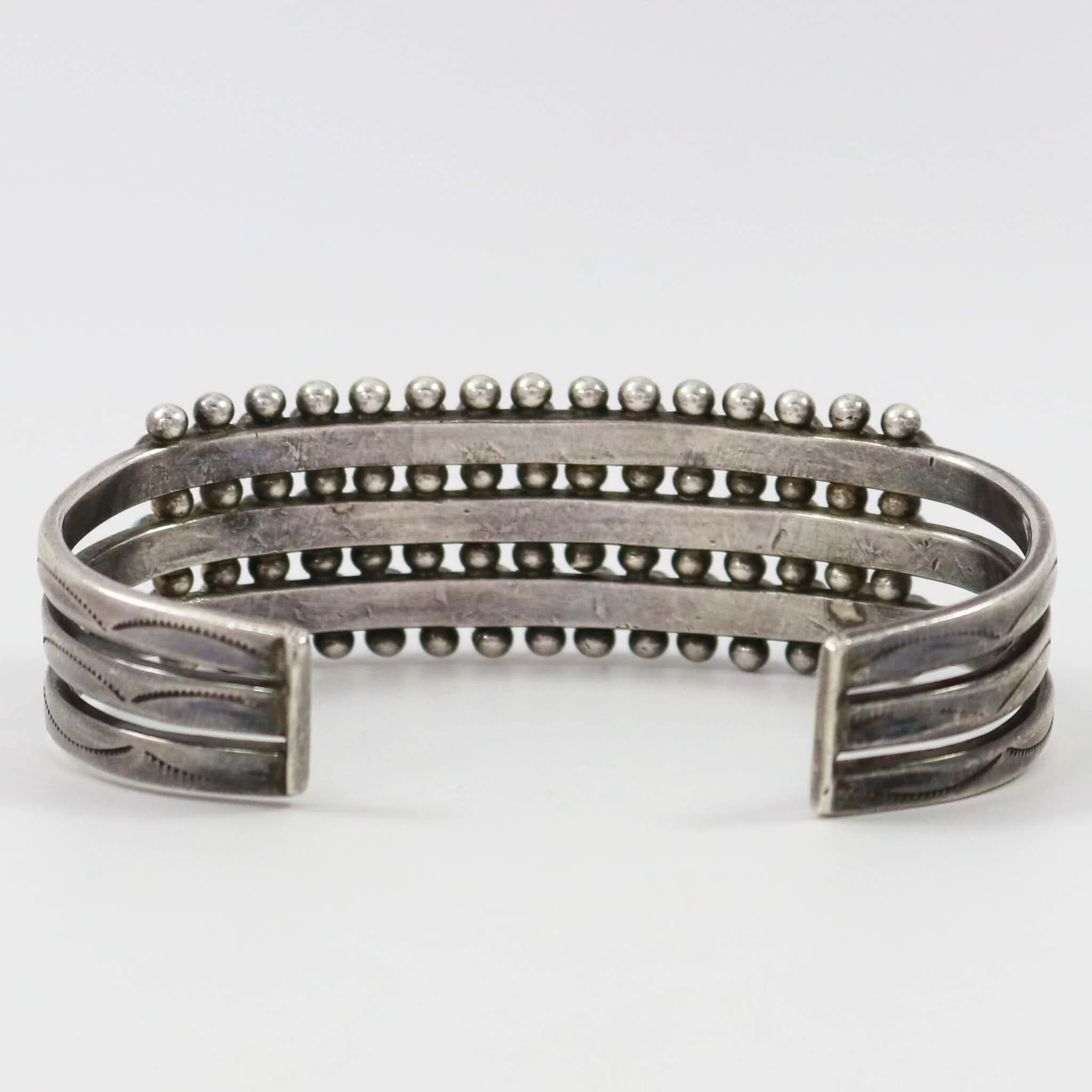 1940s Turquoise Row Bracelet - Image 5