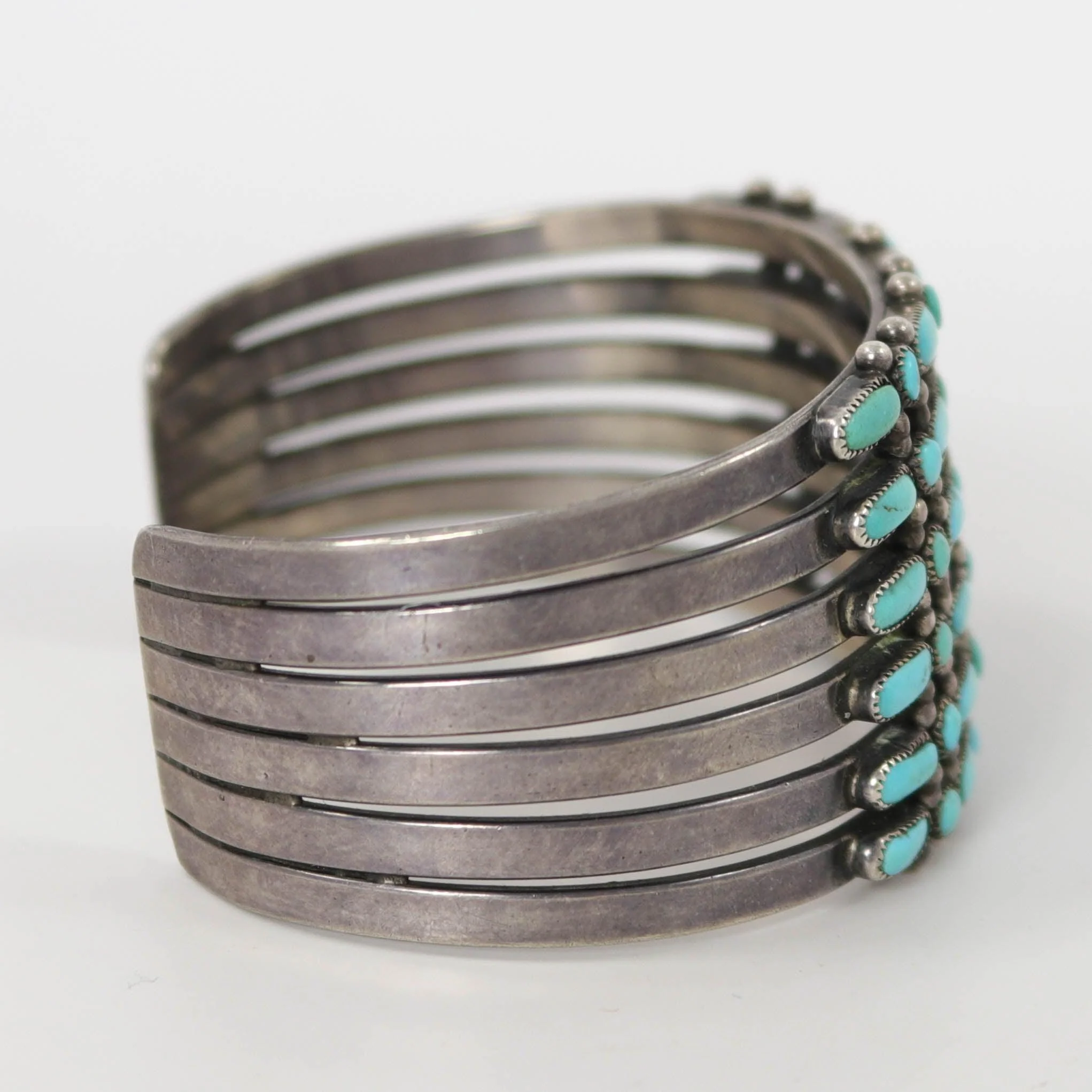 1940s Turquoise Row Bracelet - Image 3