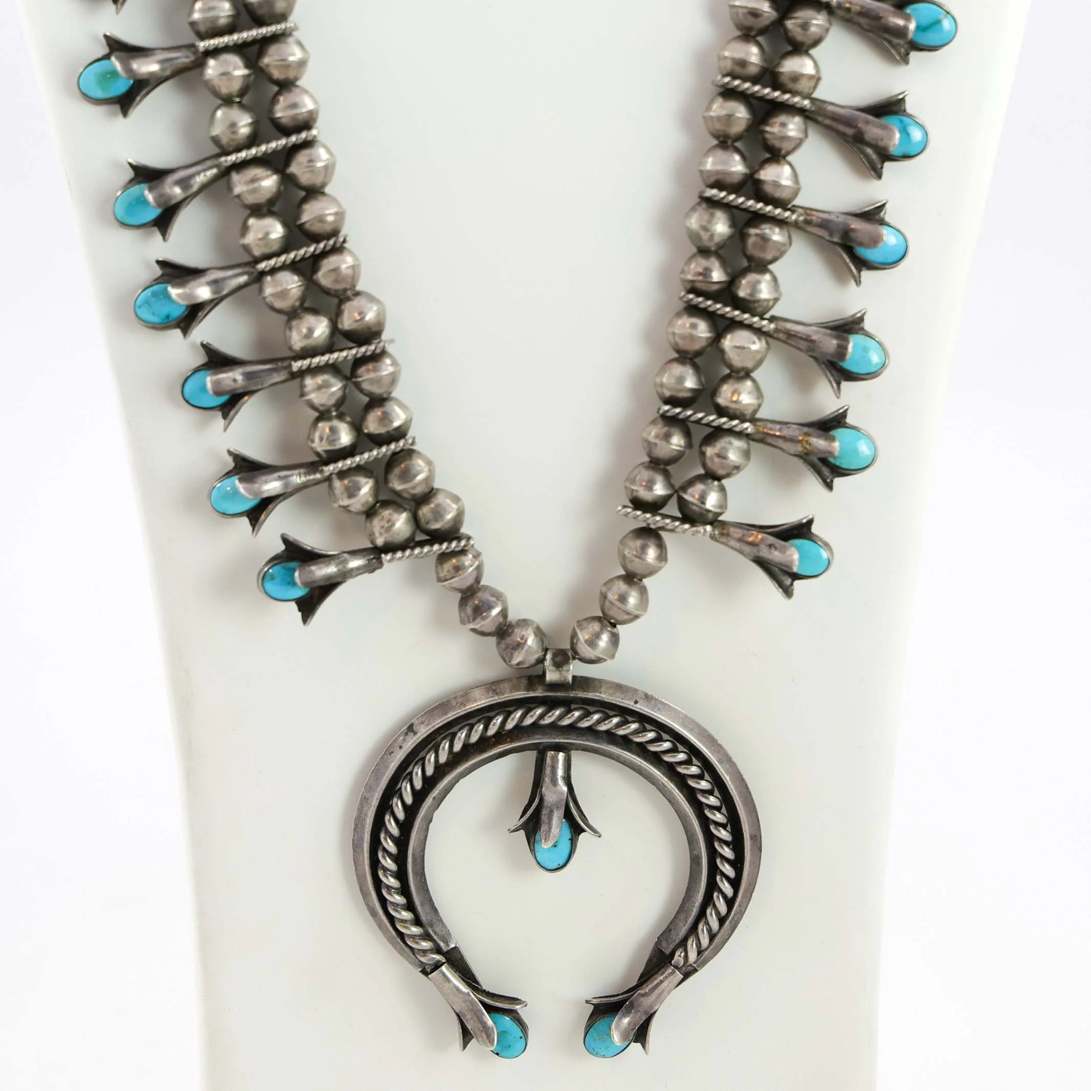 1940s Turquoise Squash Blossom - Image 2