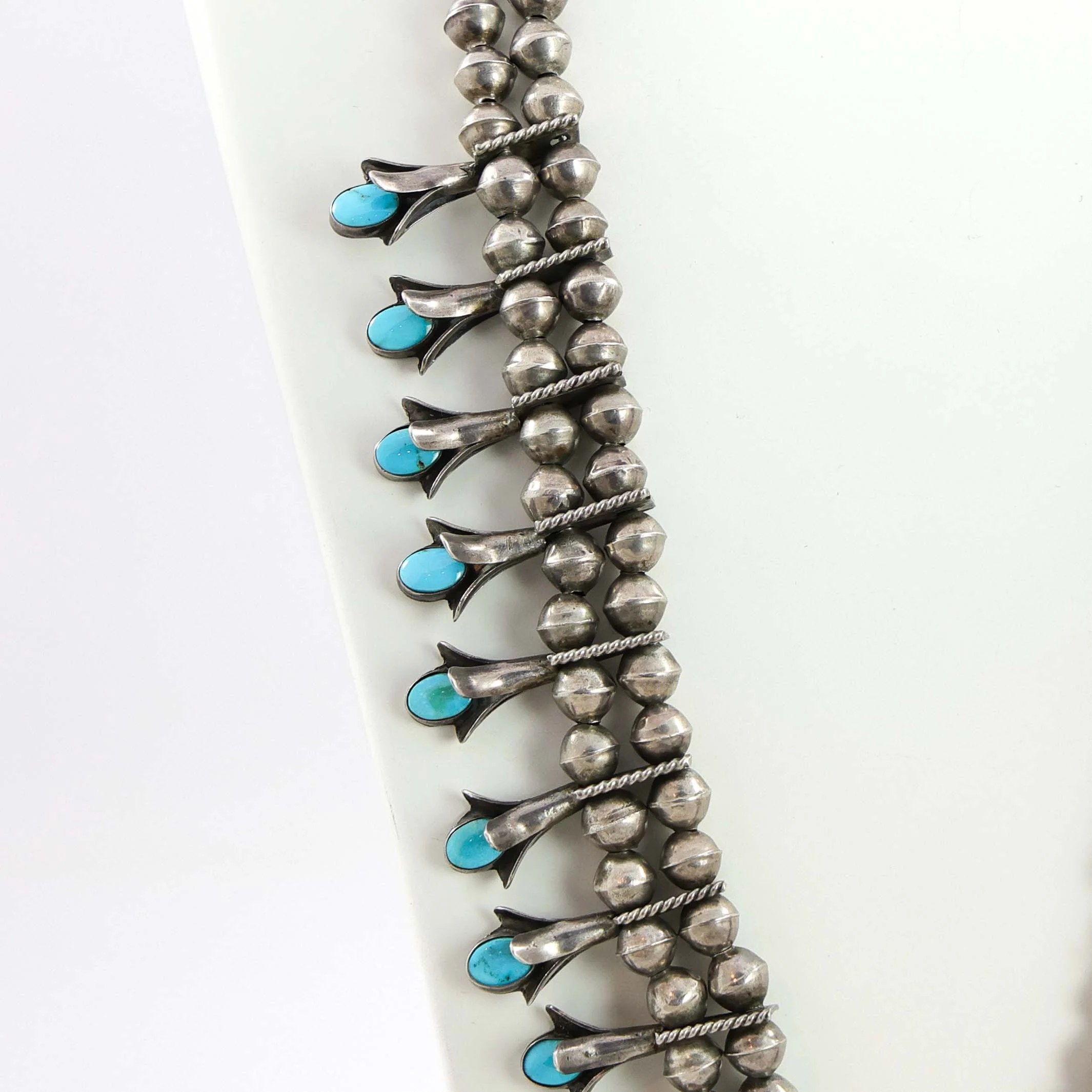 1940s Turquoise Squash Blossom - Image 3