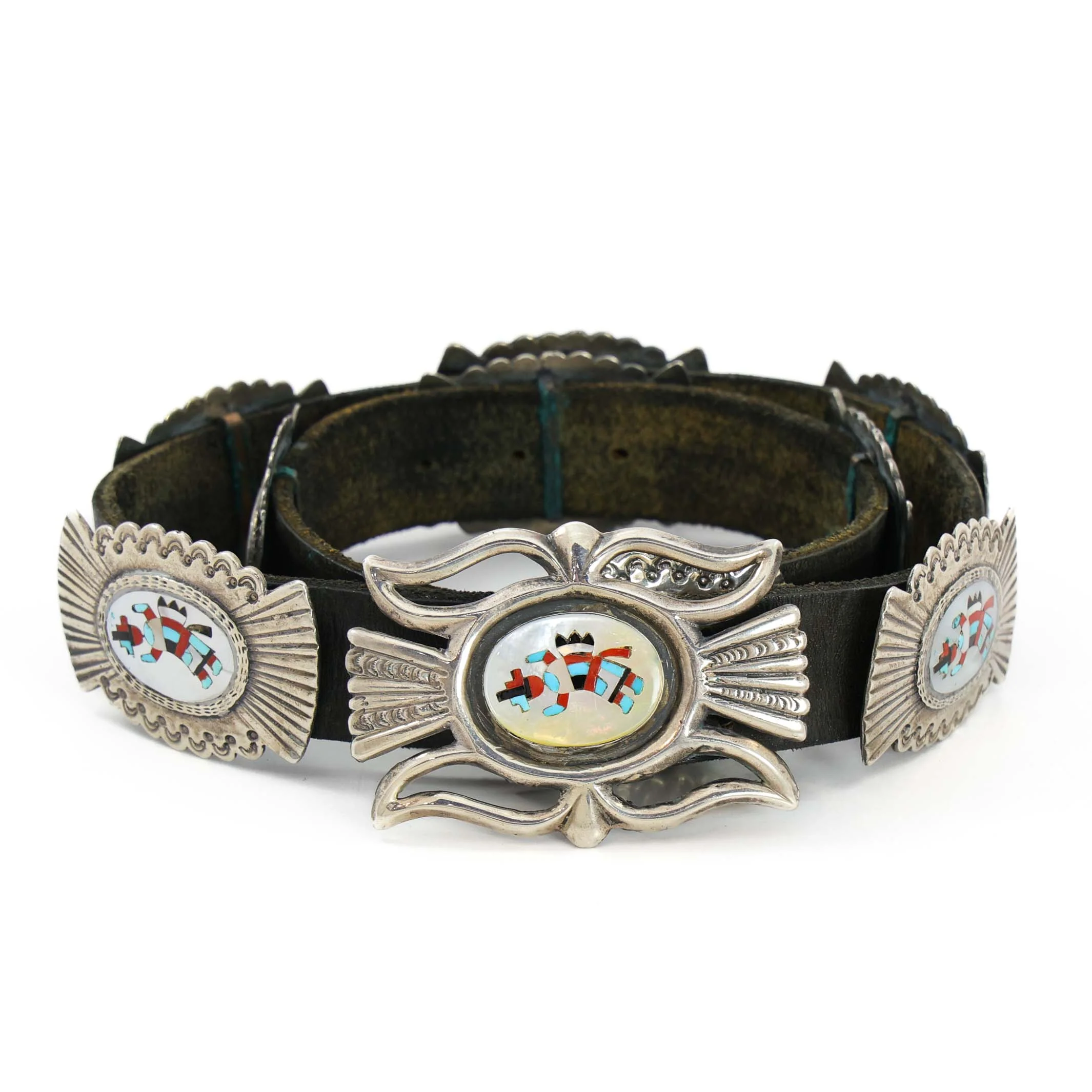 1950s Rainbow Man Concho Belt