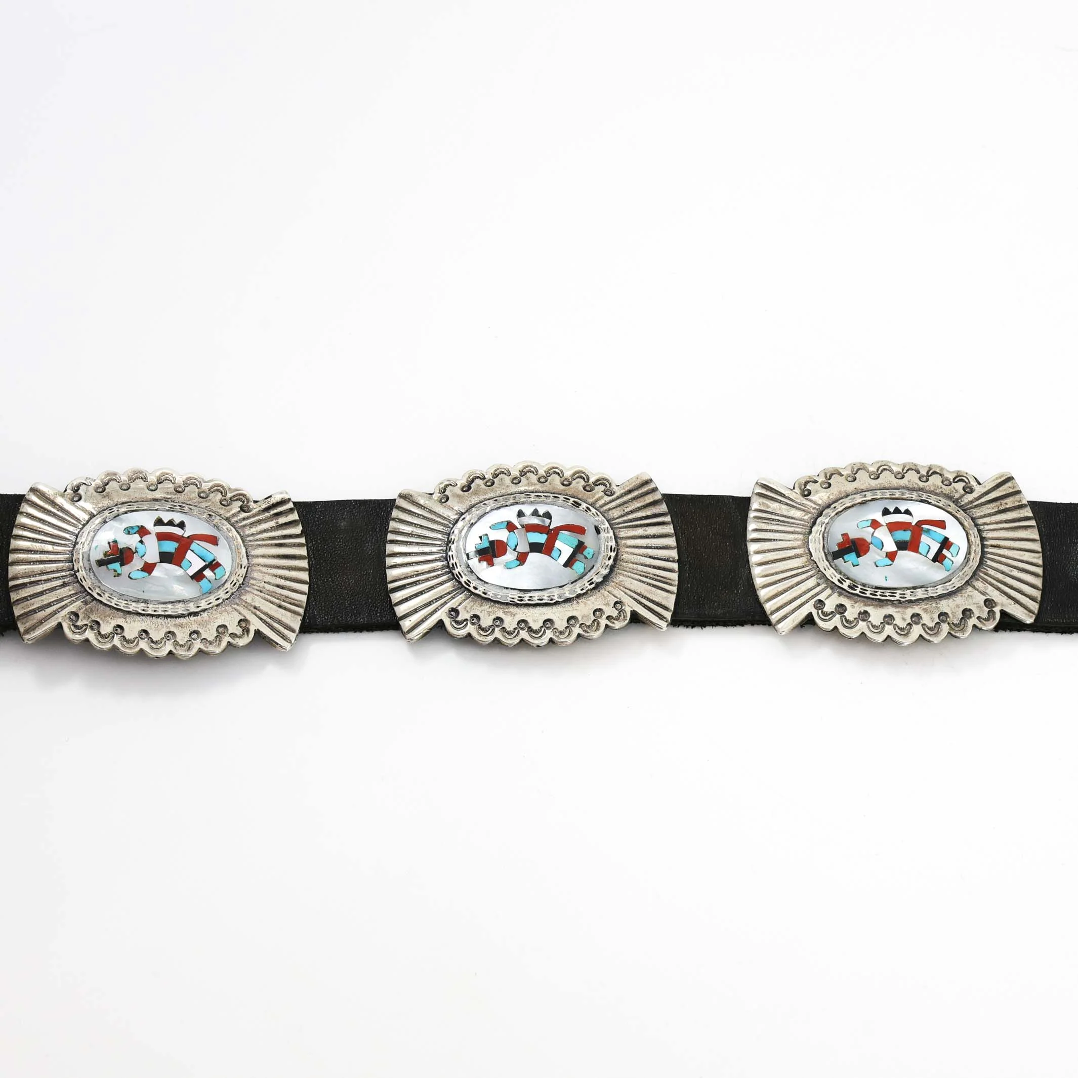 1950s Rainbow Man Concho Belt - Image 2