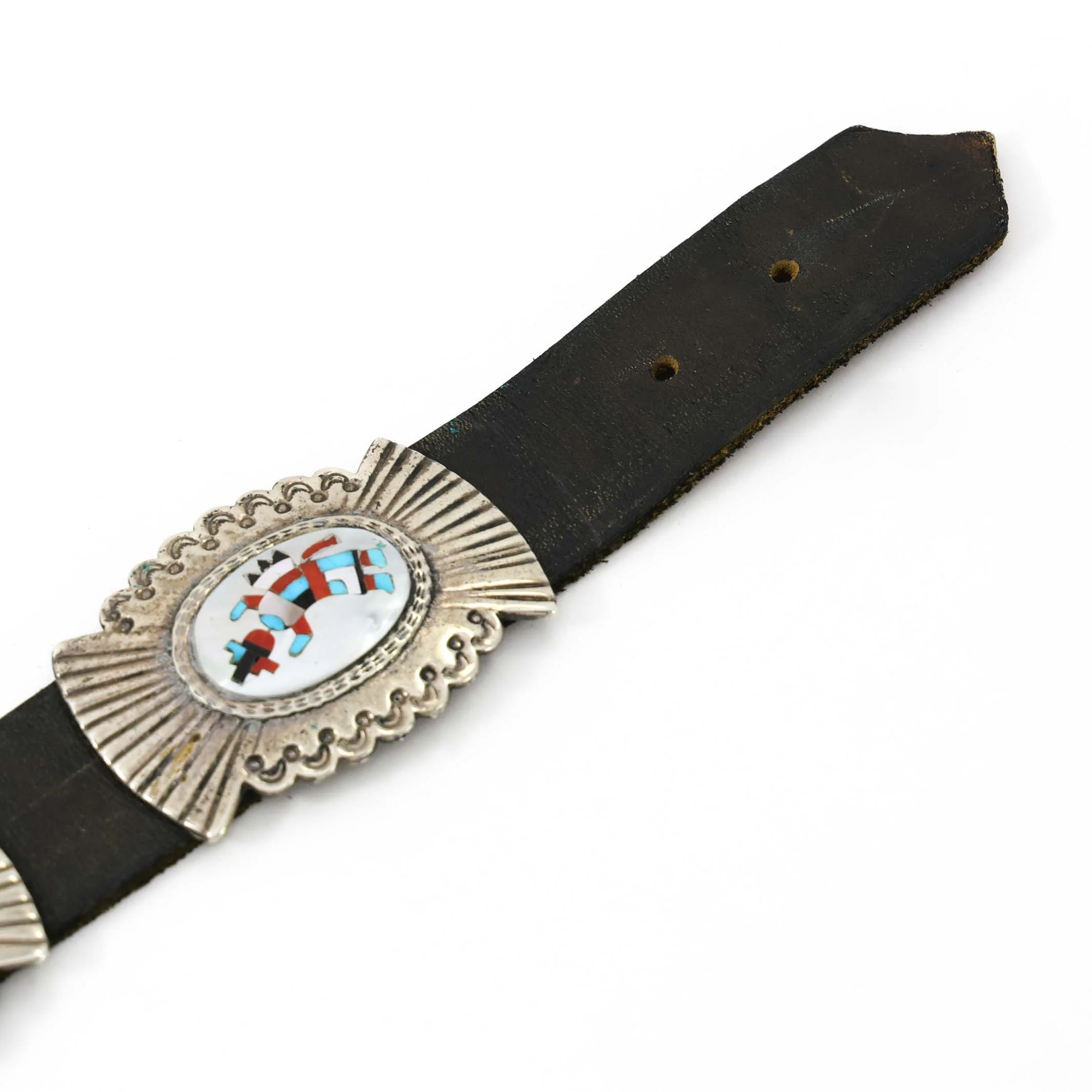 1950s Rainbow Man Concho Belt - Image 5