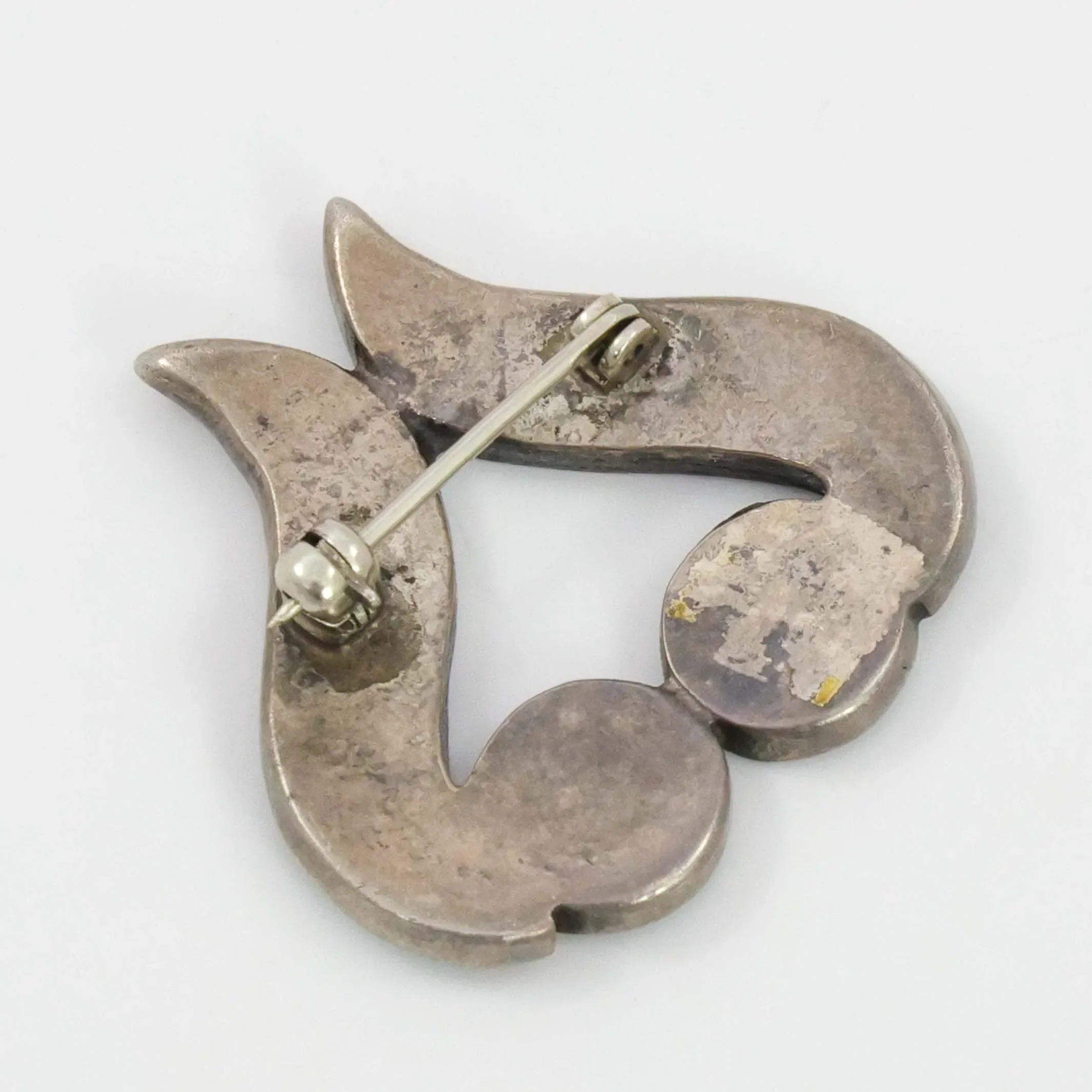 1950s Turquoise Inlay Pin - Image 3