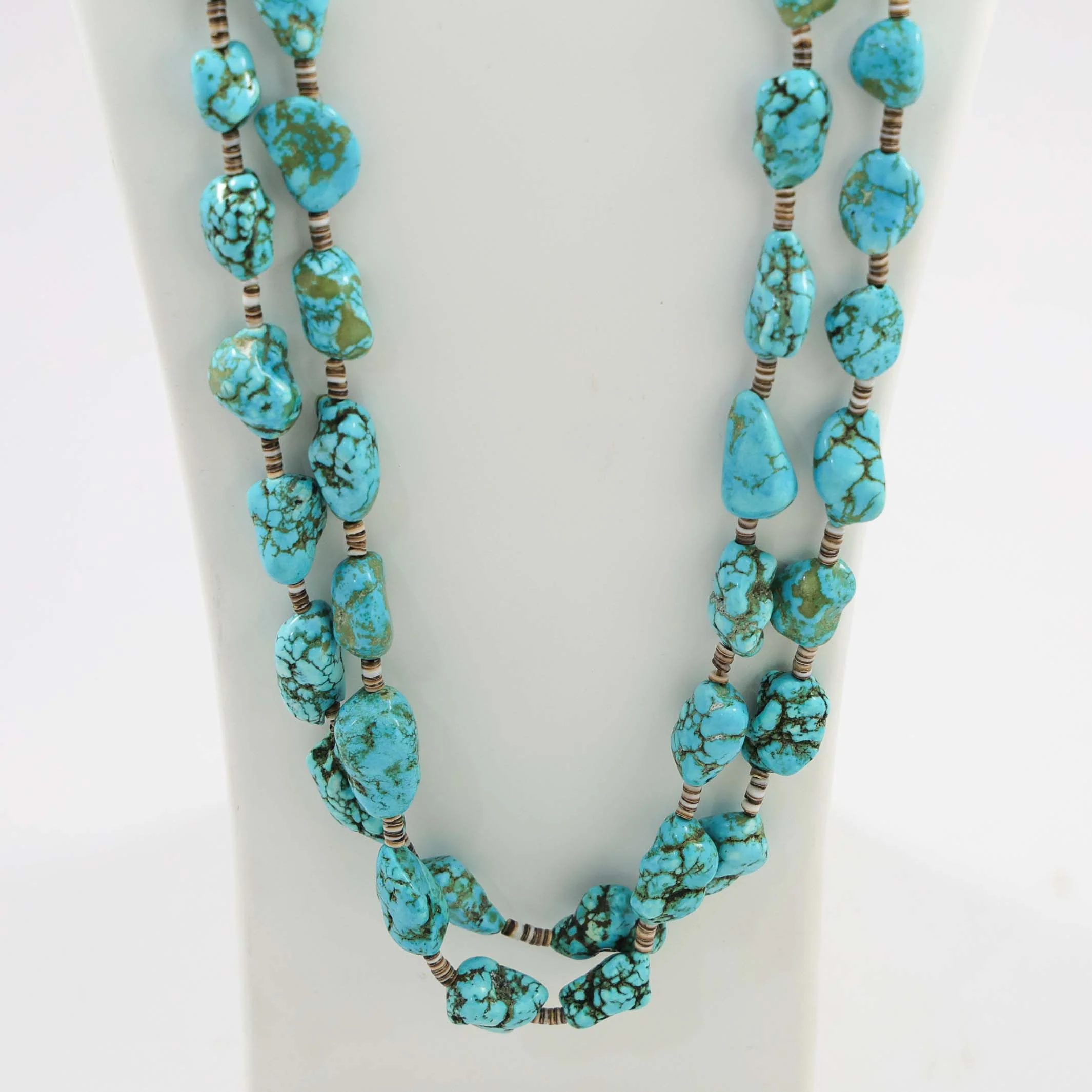1960s Turquoise Nugget Necklace - Image 2