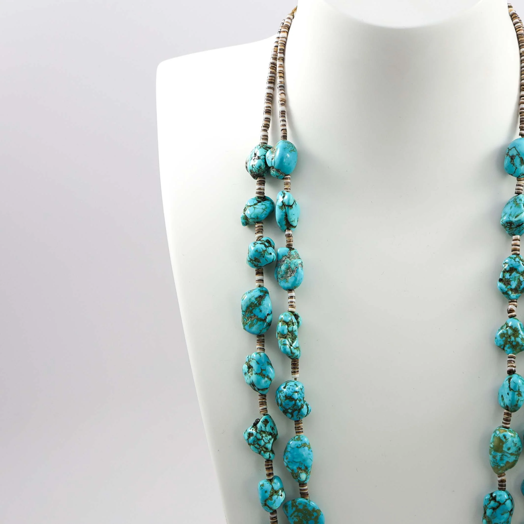 1960s Turquoise Nugget Necklace - Image 3