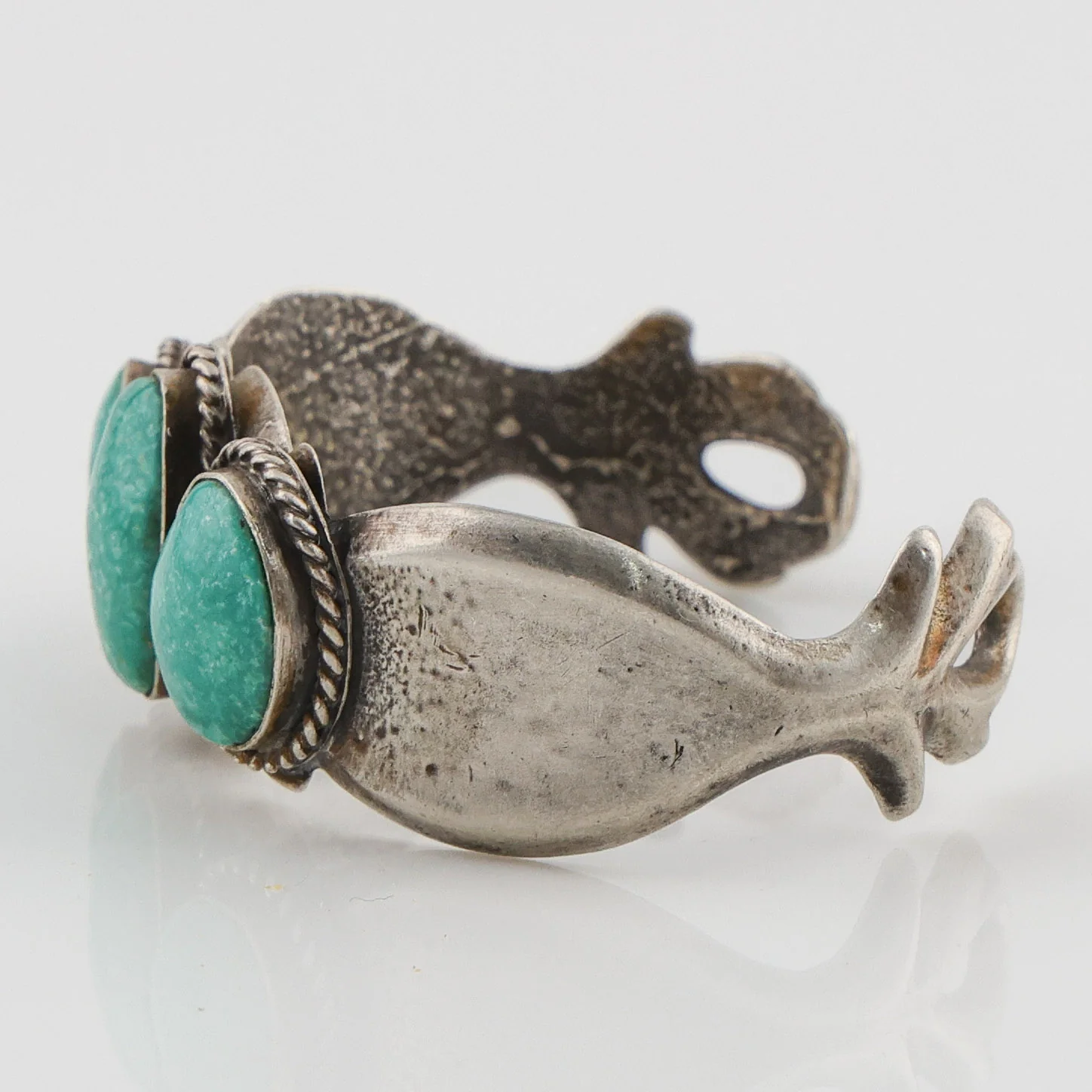 1960s Turquoise Sandcast Cuff - Image 3