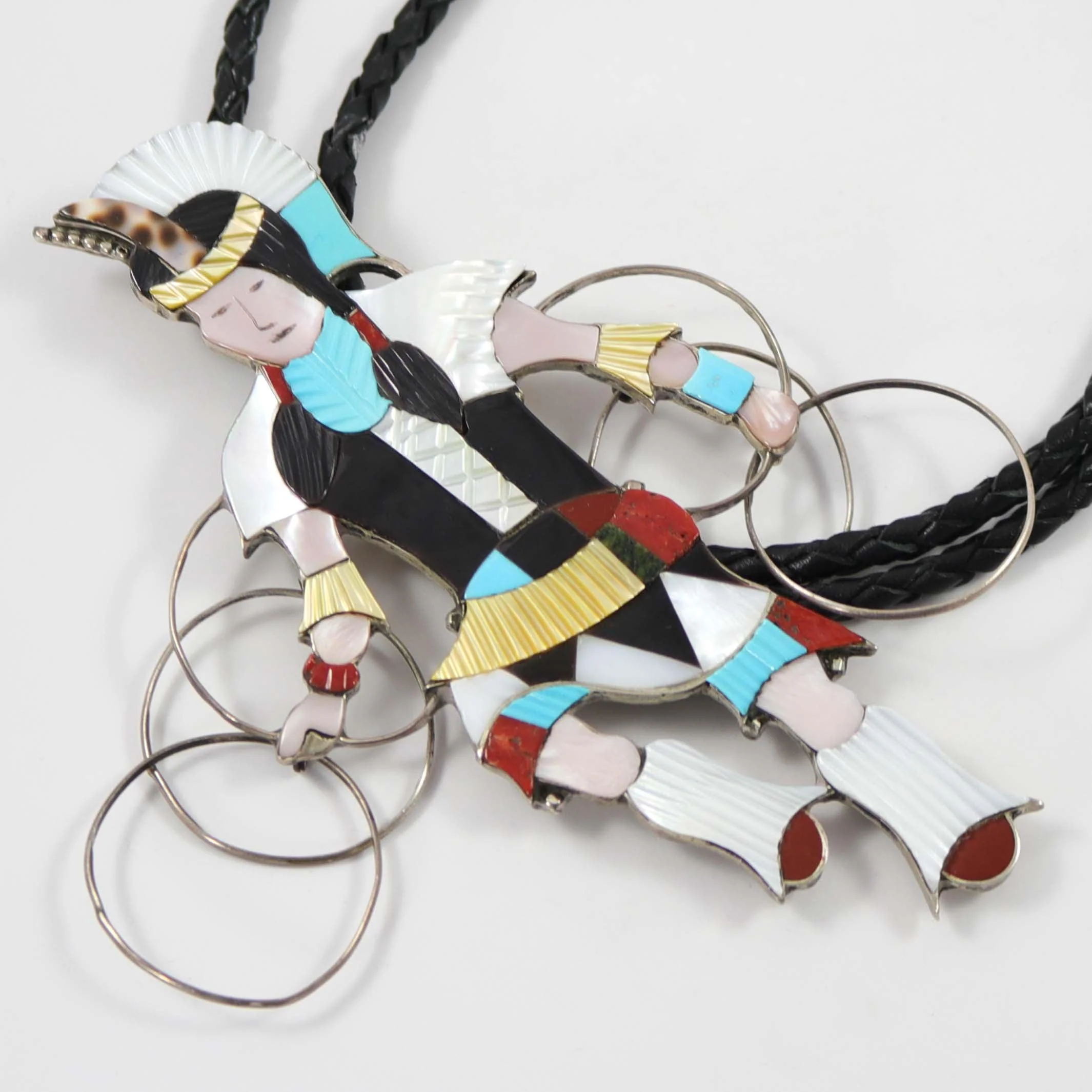 1970s Hoop Dancer Bola Tie - Image 3