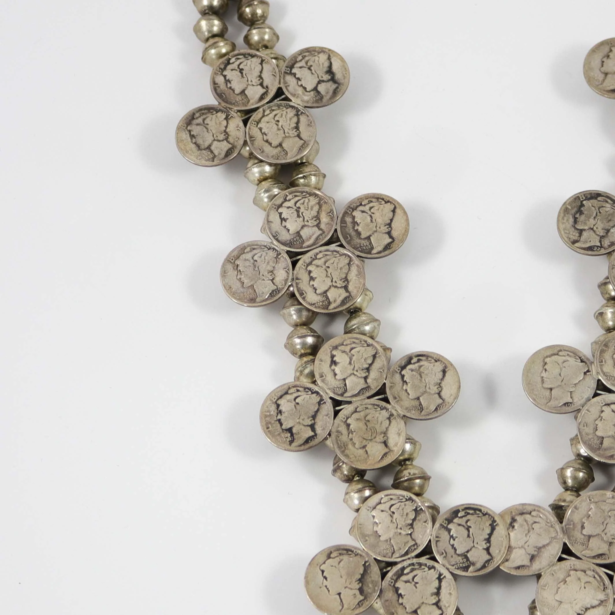 1970s Mercury Dime Squash Blossom - Image 3