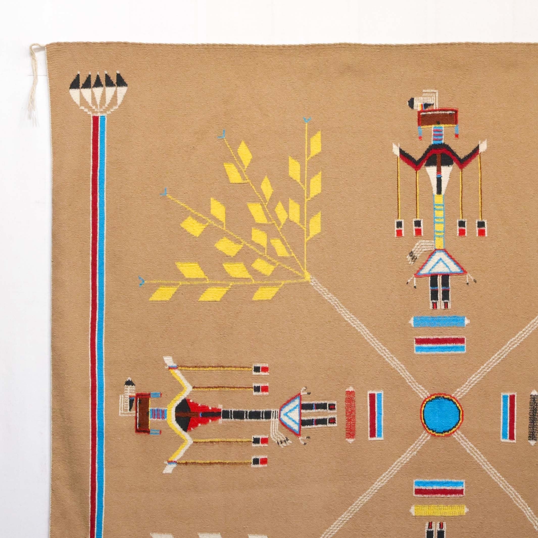 1980s Sandpainting Rug - Image 3