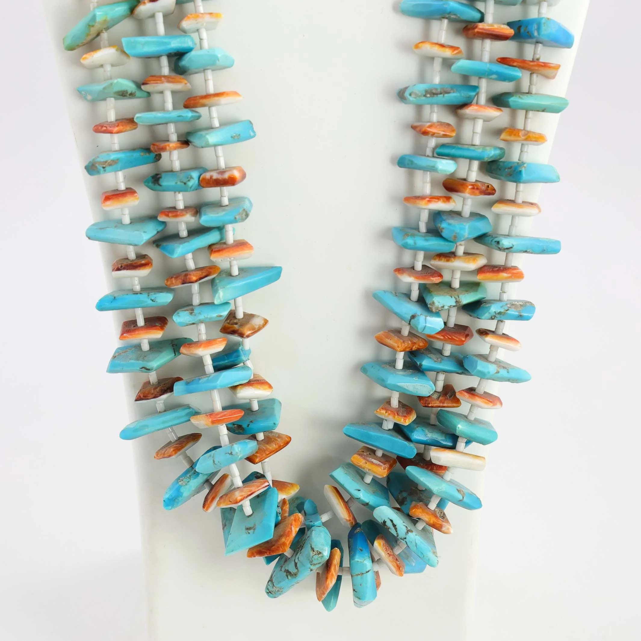 1980s Turquoise Tab Necklace - Image 2
