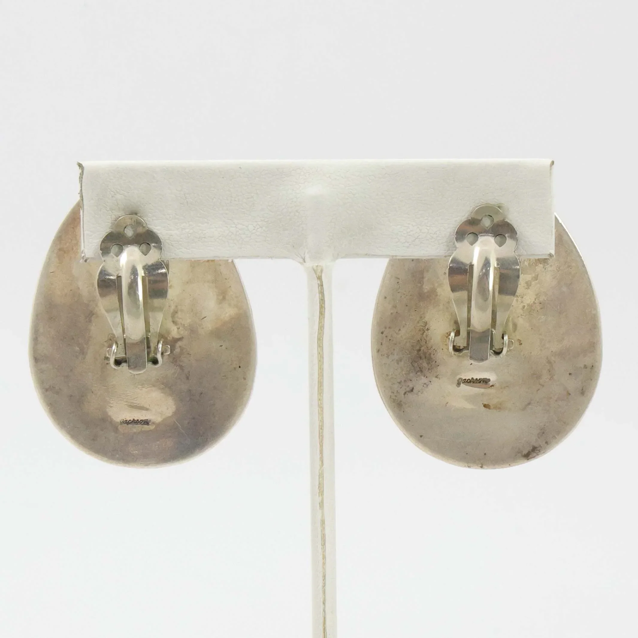 1990s Turquoise Clip Earrings - Image 2
