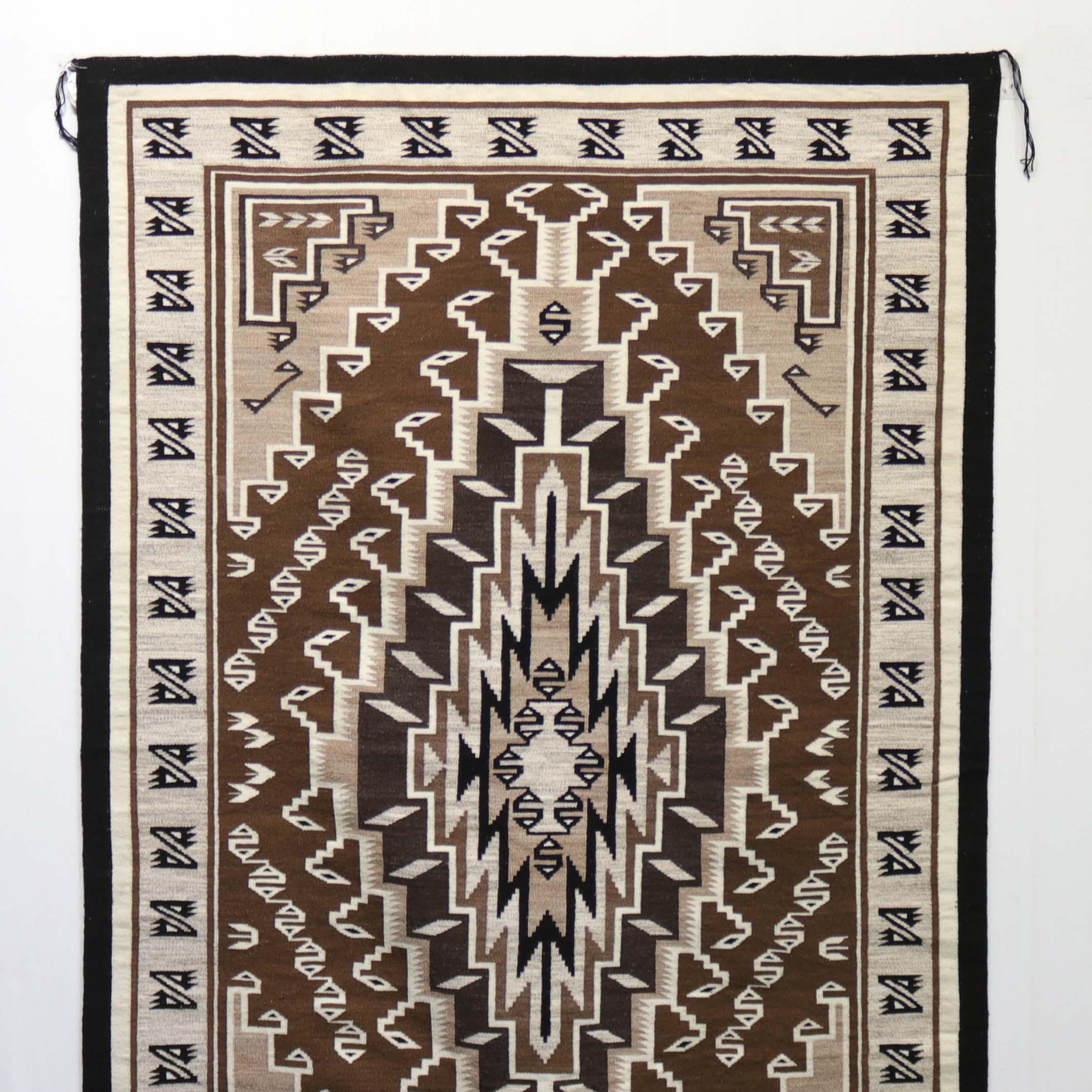 1990s Two Grey Hills Tapestry - Image 3