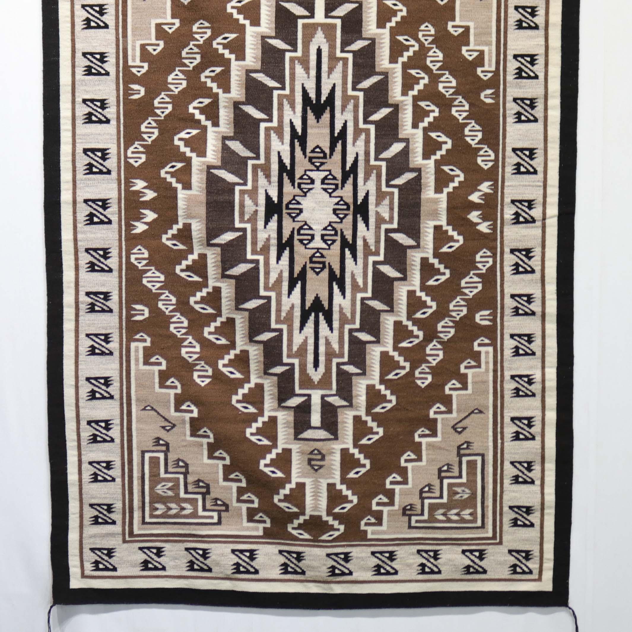 1990s Two Grey Hills Tapestry - Image 4