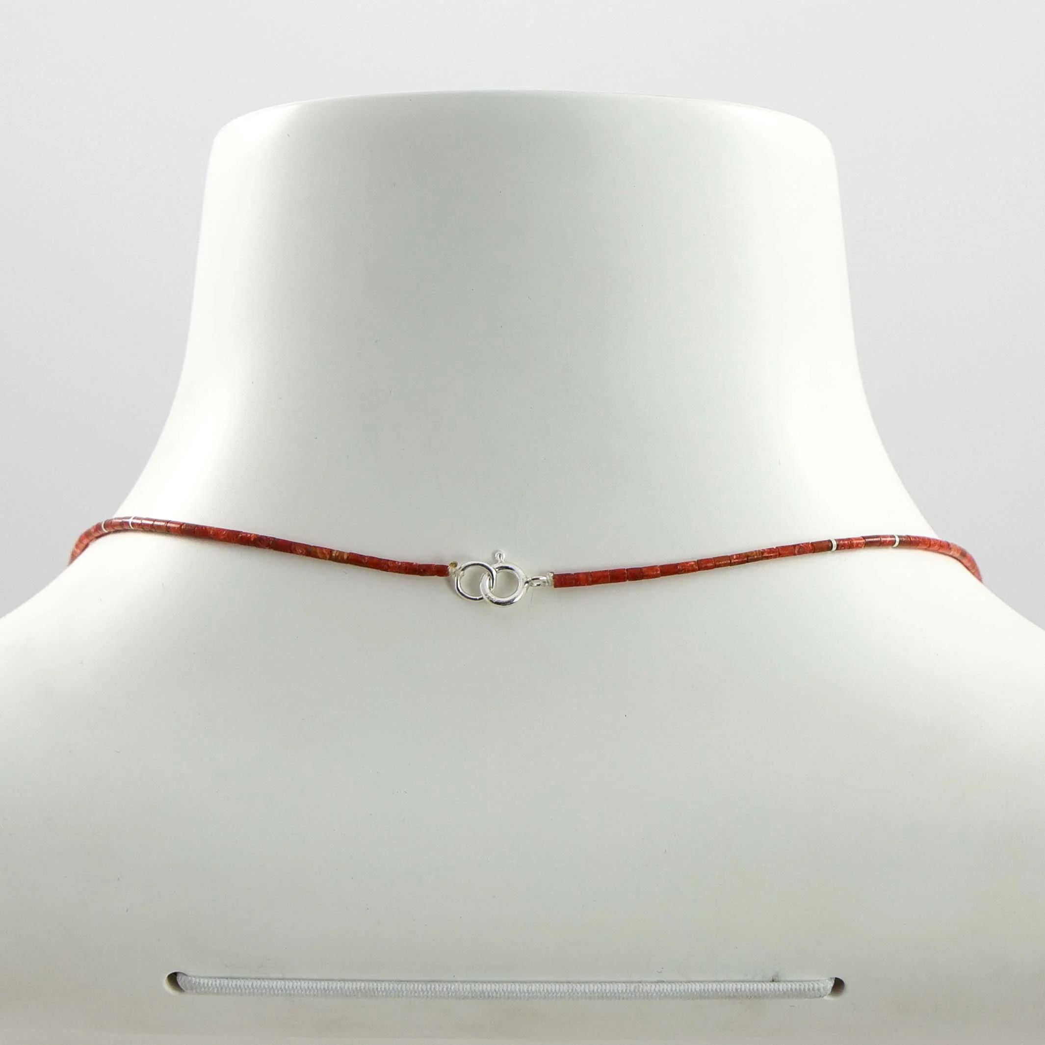 Apple Coral Heishi Necklace - Image 5