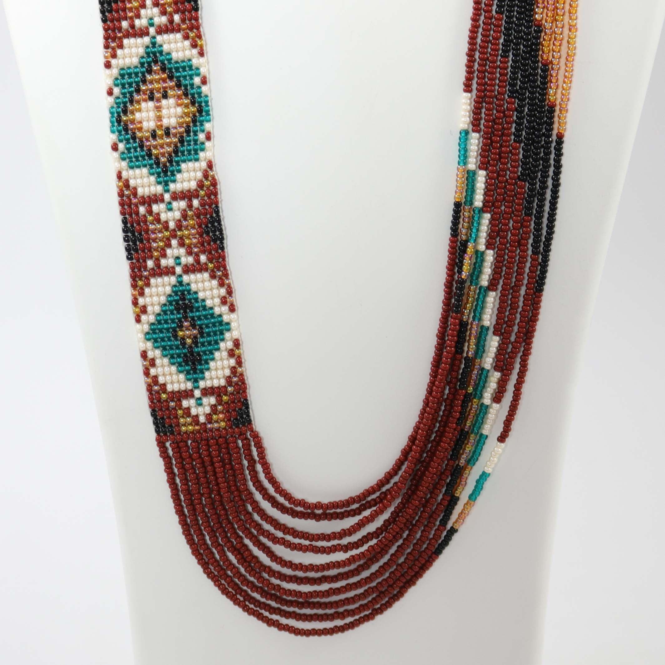 Beaded Necklace and Earring Set - Image 3