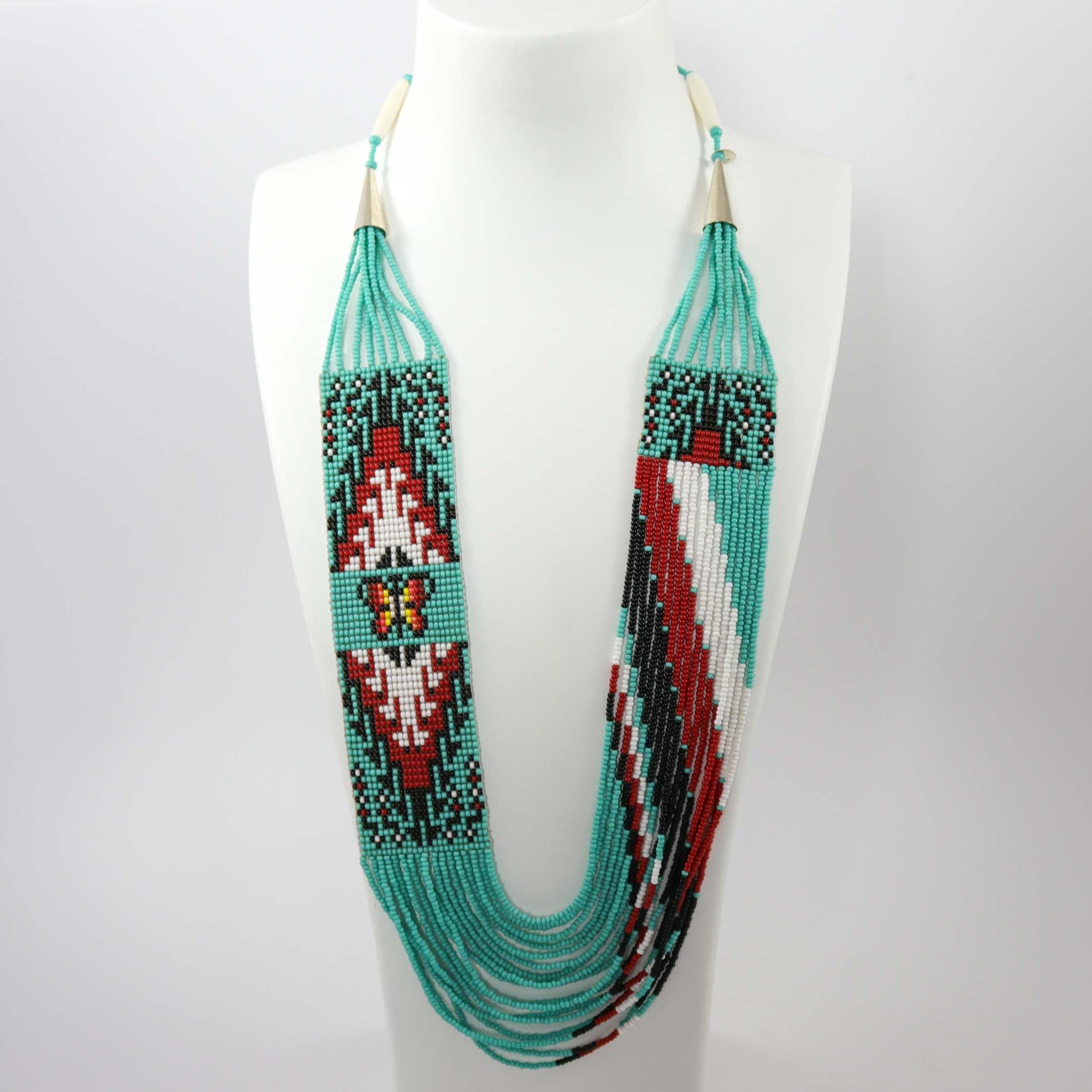Beaded Necklace and Earring Set - Image 2