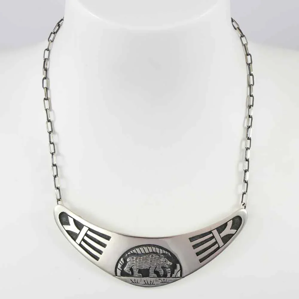 Bear and Rain Cloud Necklace
