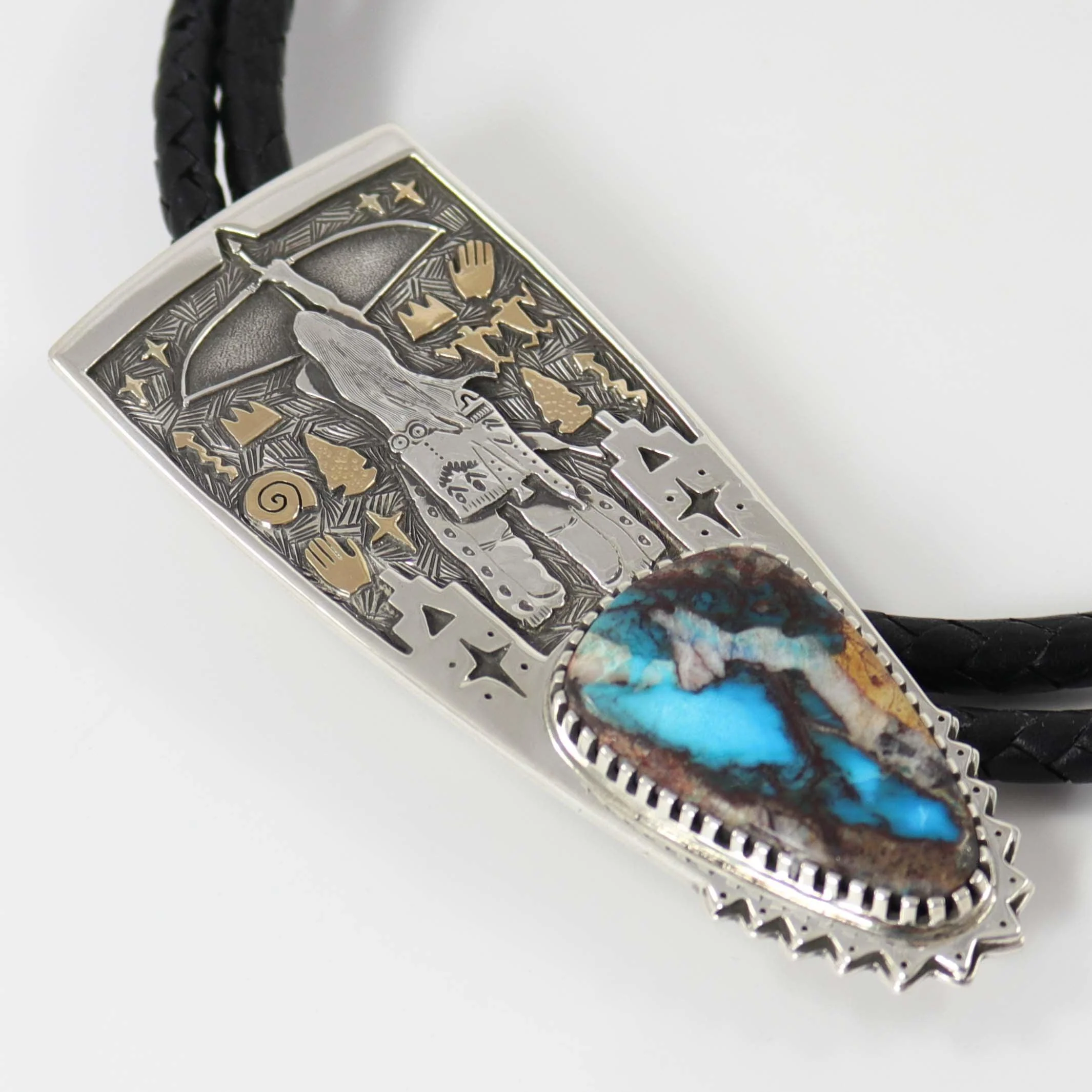 Bisbee Turquoise Archer Bola Tie - Image 3