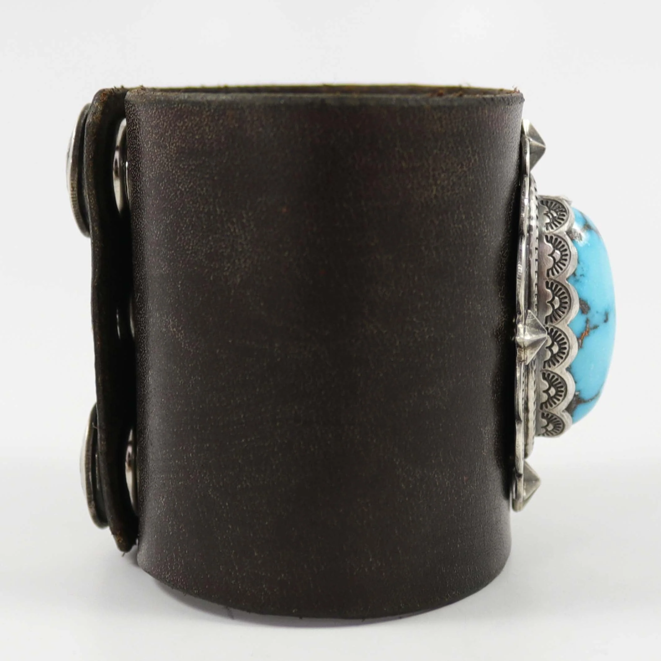 Bisbee Turquoise Leather Bracelet - Image 2