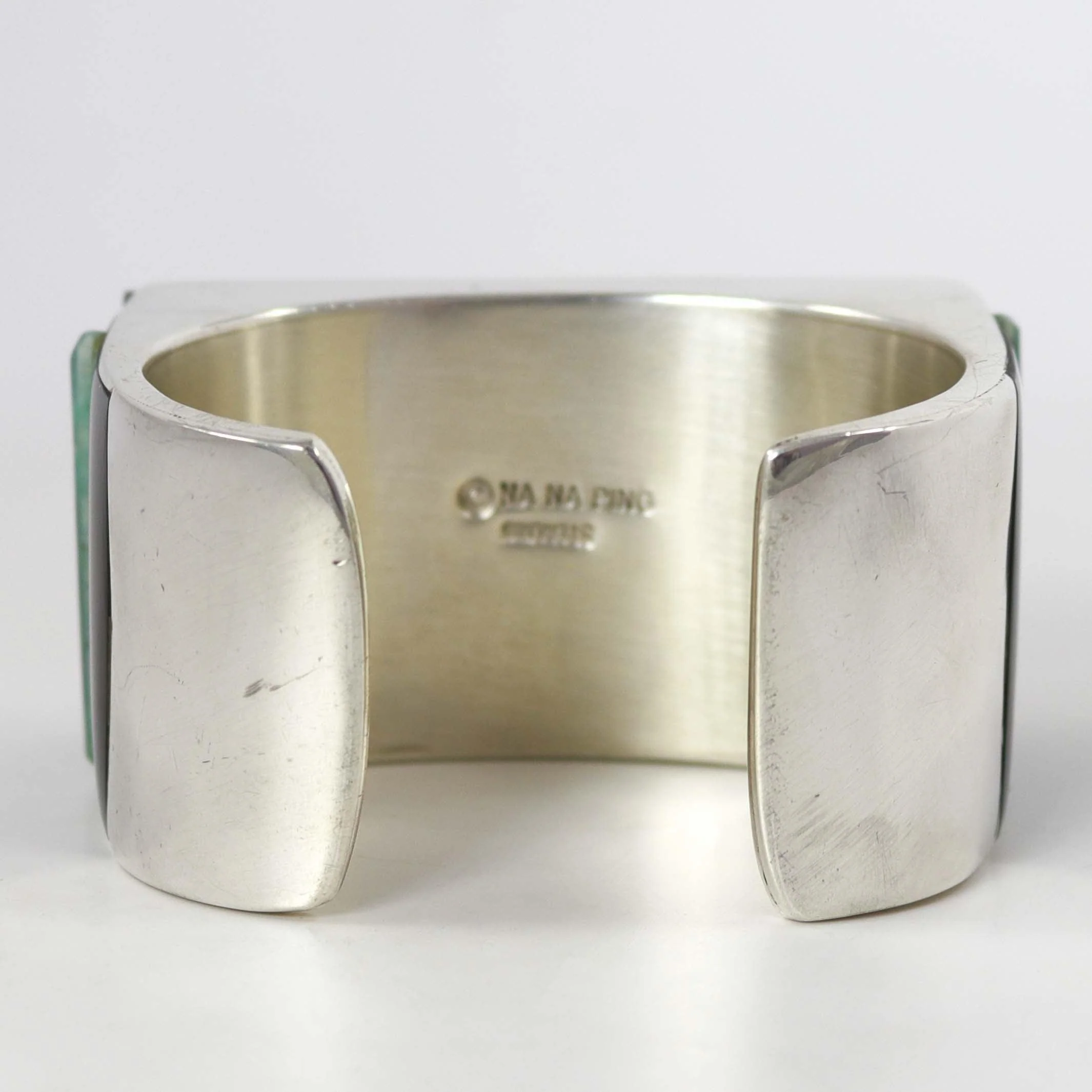 Black Jade and Chrysoprase Cuff - Image 6