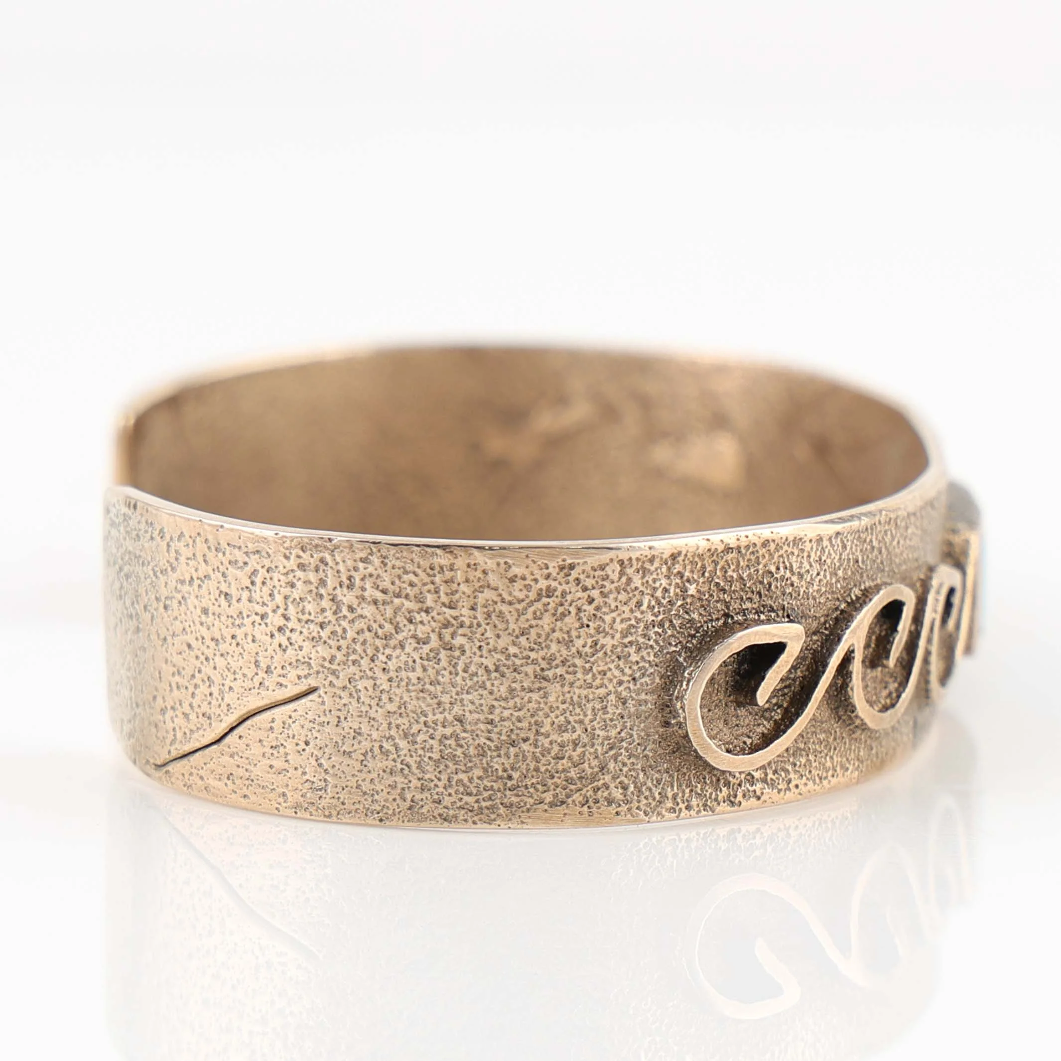 Brass and Turquoise Cuff - Image 5