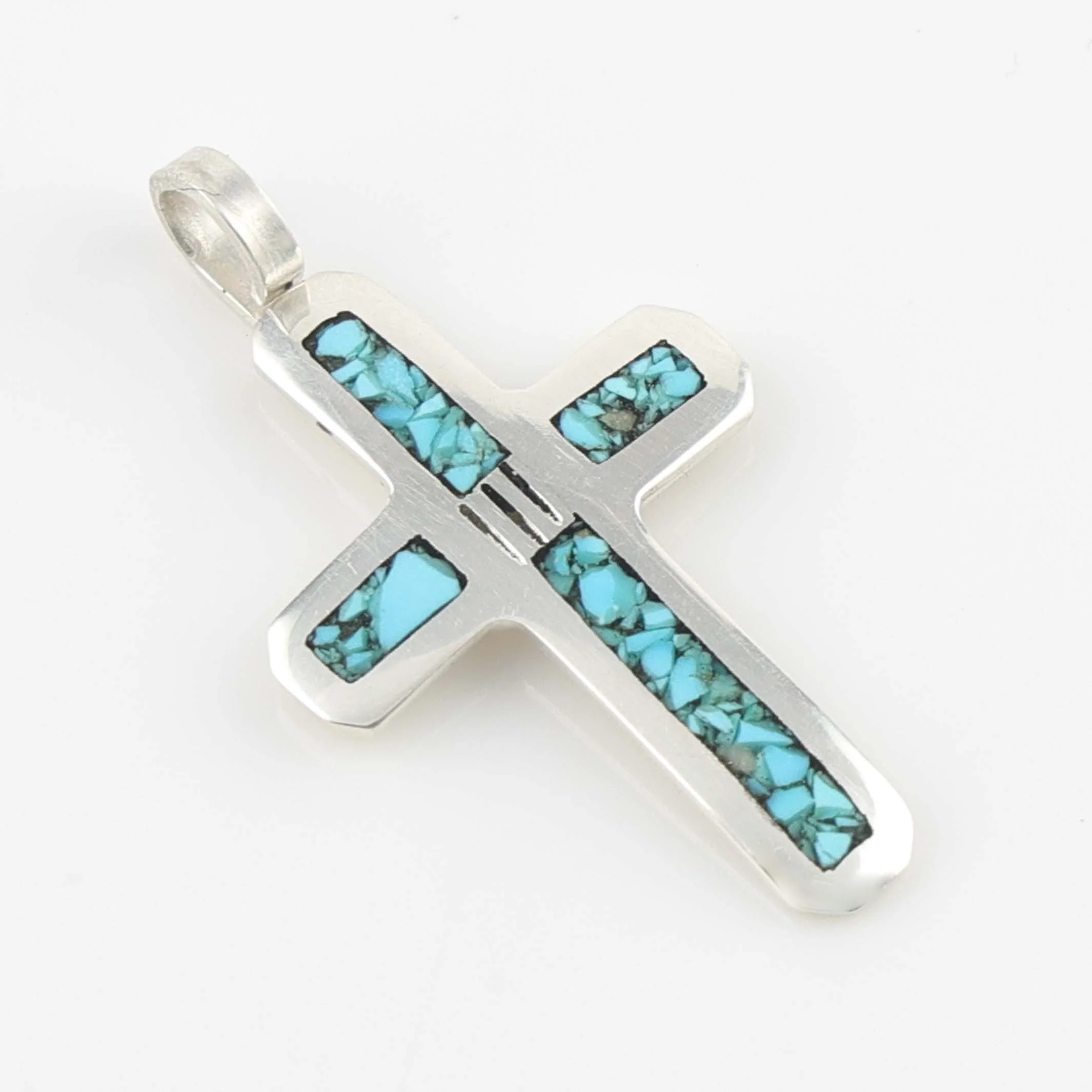 Turquoise Cross Pendant - Image 2