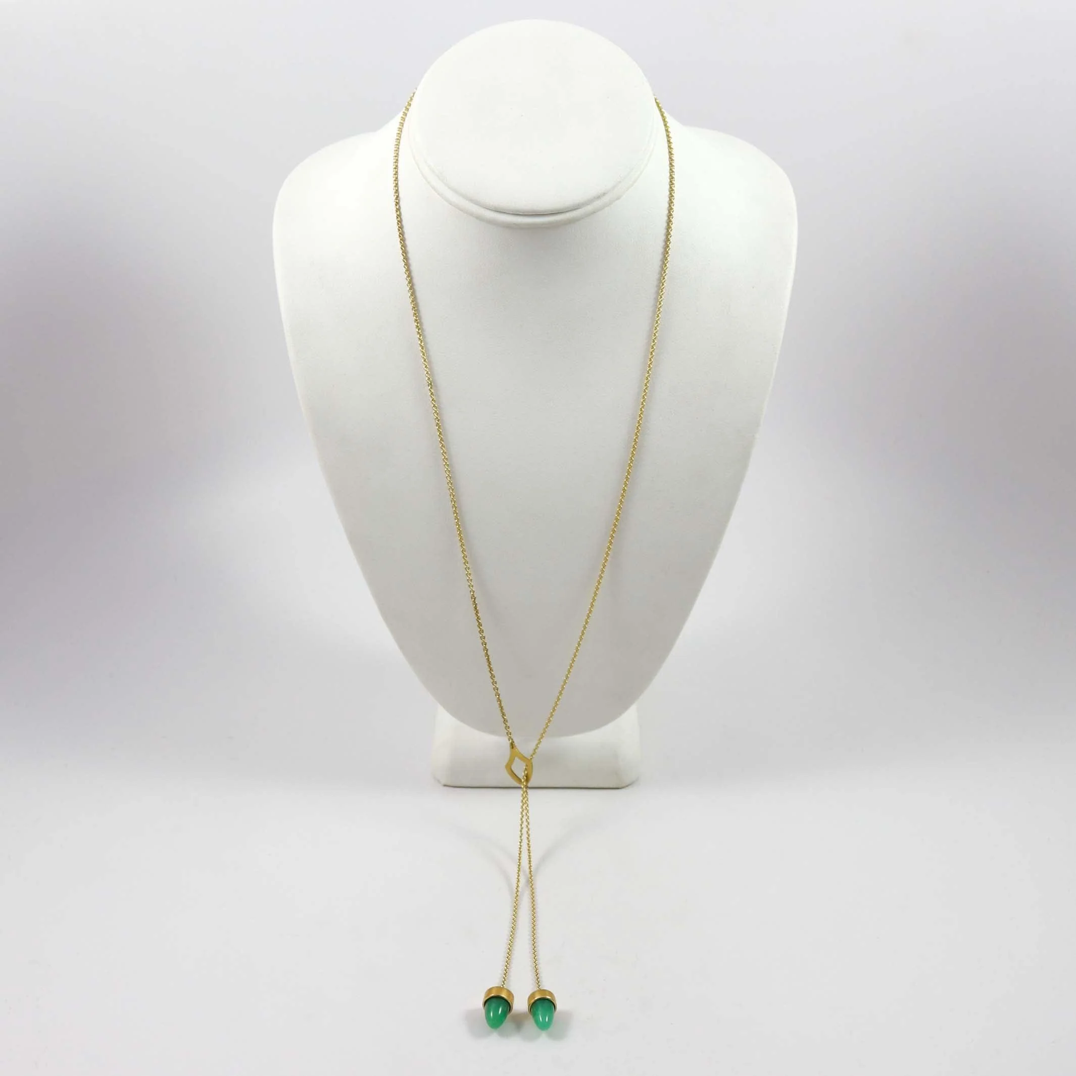 Chrysoprase Lariat Necklace