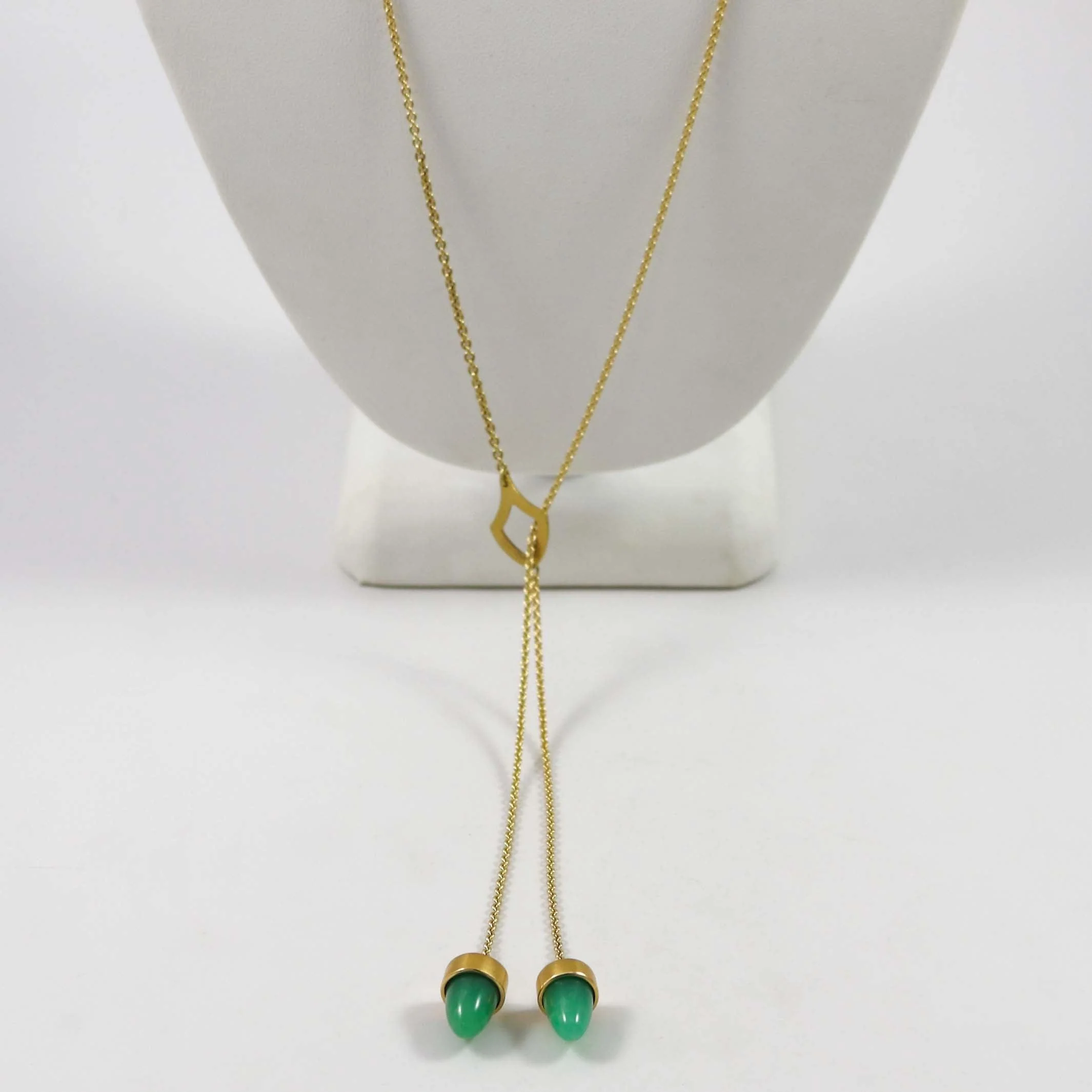 Chrysoprase Lariat Necklace - Image 2