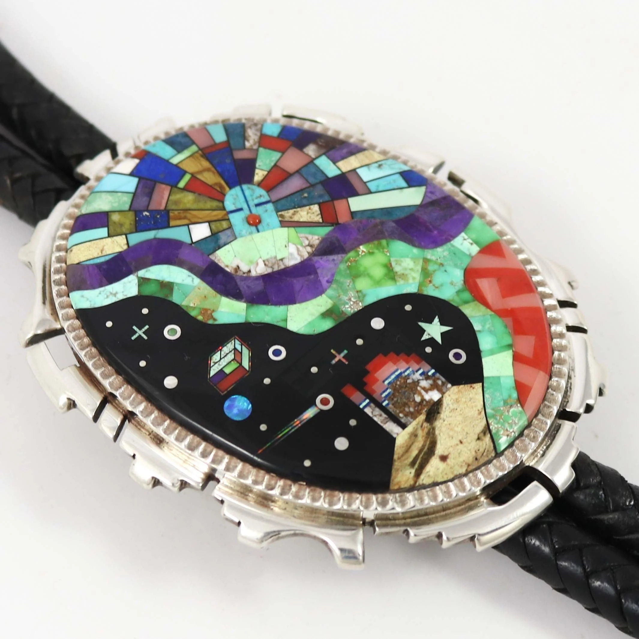Colorful Inlay Bola Tie - Image 3