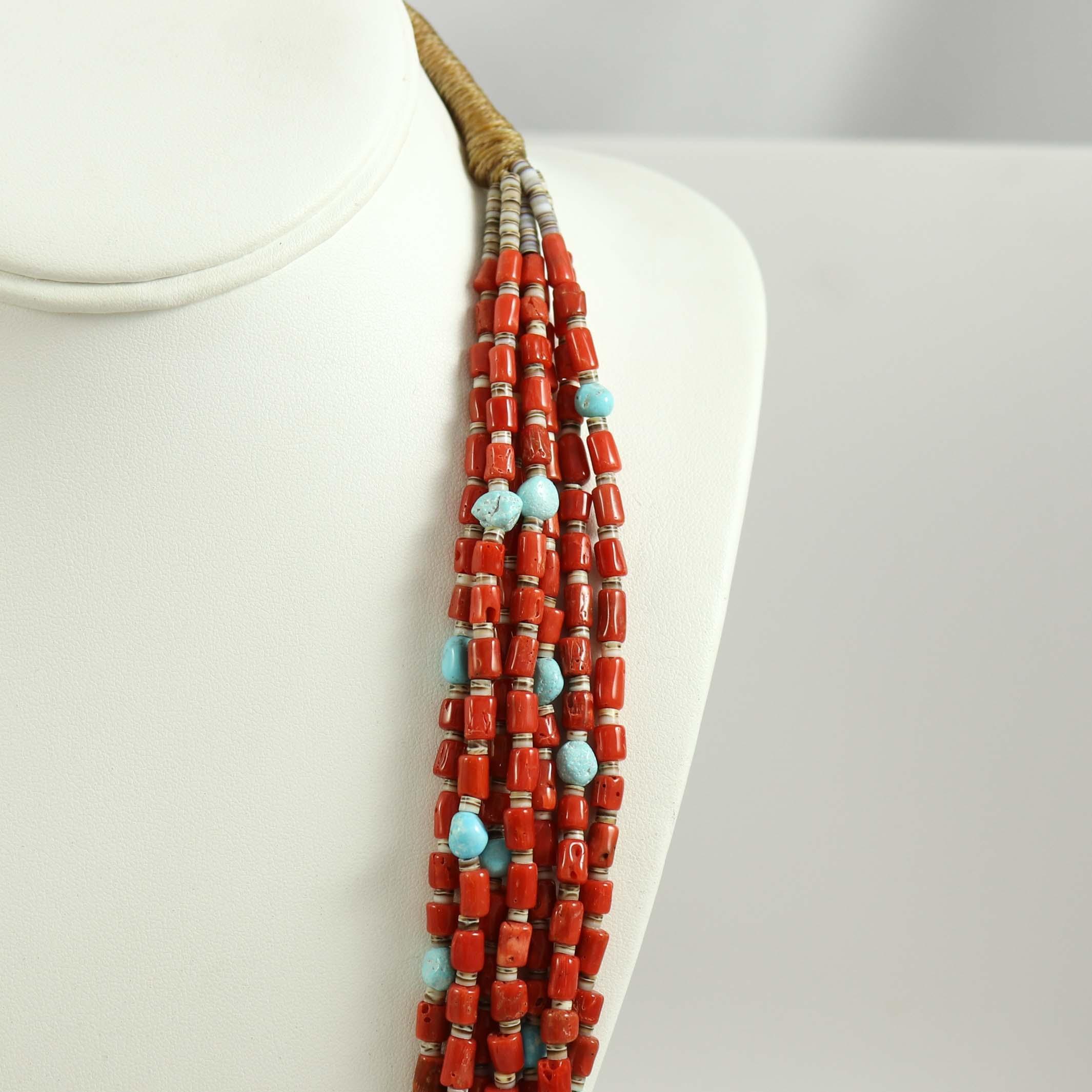 Coral and Turquoise Necklace - Image 4